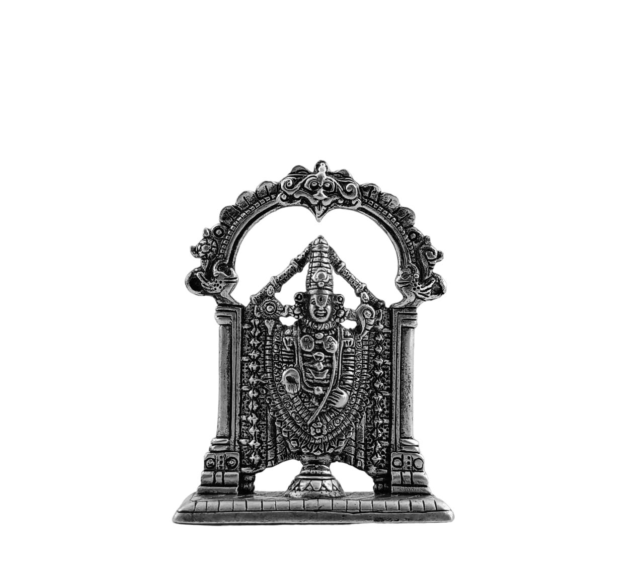 Silverspot Jewel 999 oxidized Silver Shri Tirupati Balaji/Lord Venkateshwara Murti for Pooja/Car Stand/Gift Item for Ospicious occassions/Car dashboard