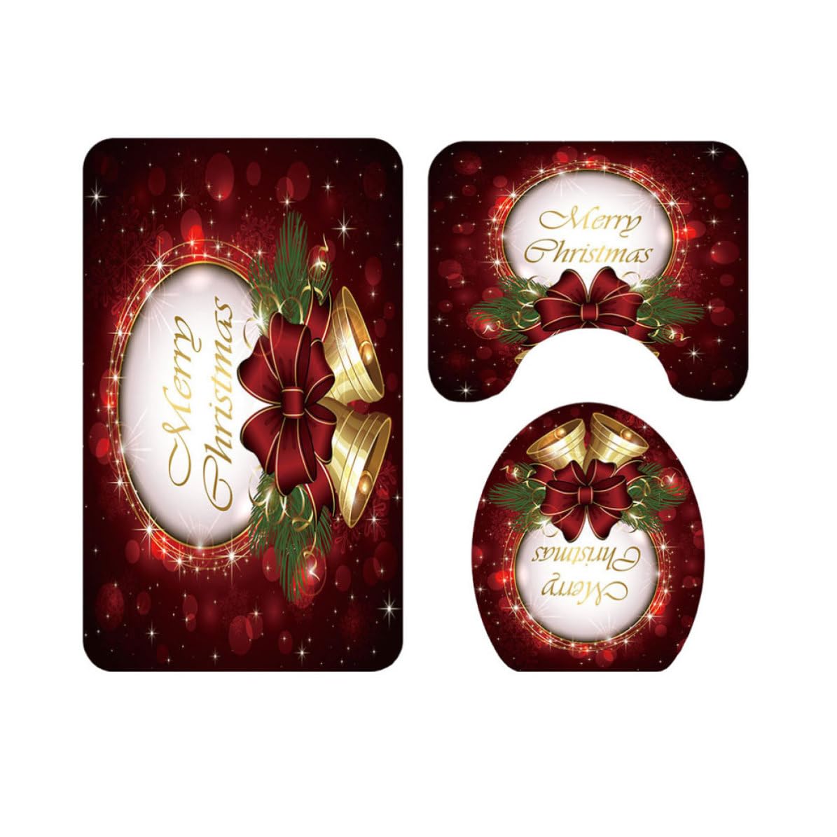 Alfombrillas de baño con estampado navideño KJHBV para decorar y proteger tu suelo