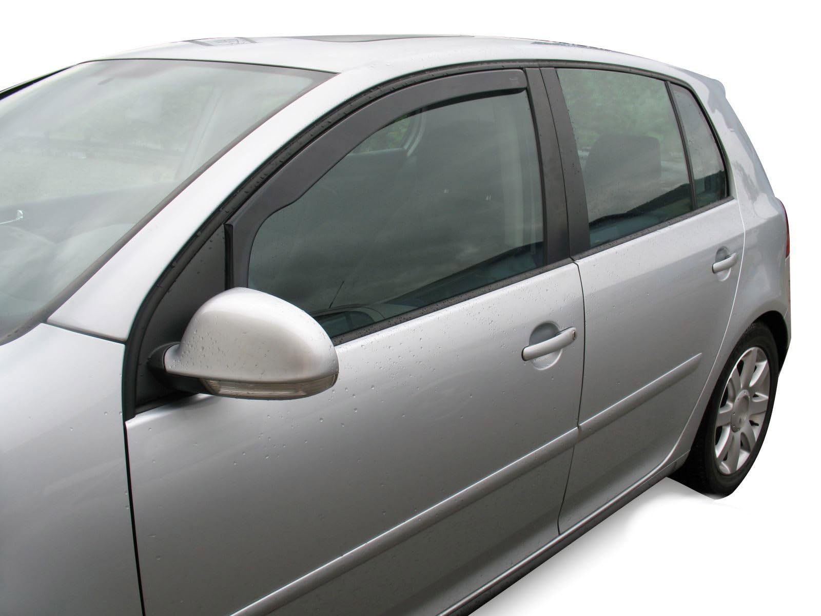 J&J AUTOMOTIVE Deflettori d'Aria per Volkswagen Golf 5 5-Porte Berlina 2003-2009, Set da 2 Pezzi, Nero Fumé Oscurato Heko