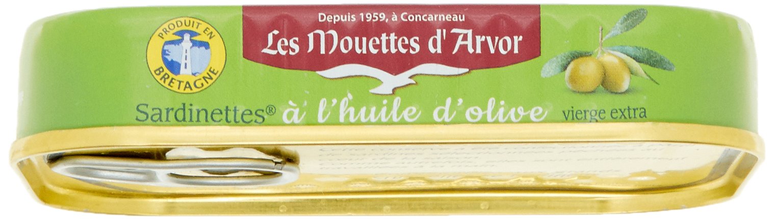 Les Mouettes d'Arvor Sardinettes à l'Huile d'Olive 100 g - Lot de 5