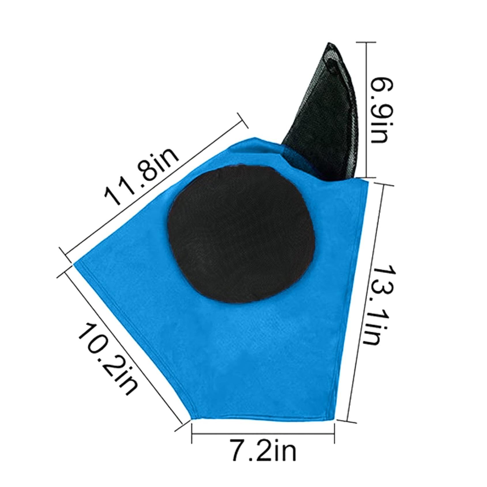 Masque anti-mouches pour chevaux avec oreilles, lycra respirante, protection UV, 3 pièces