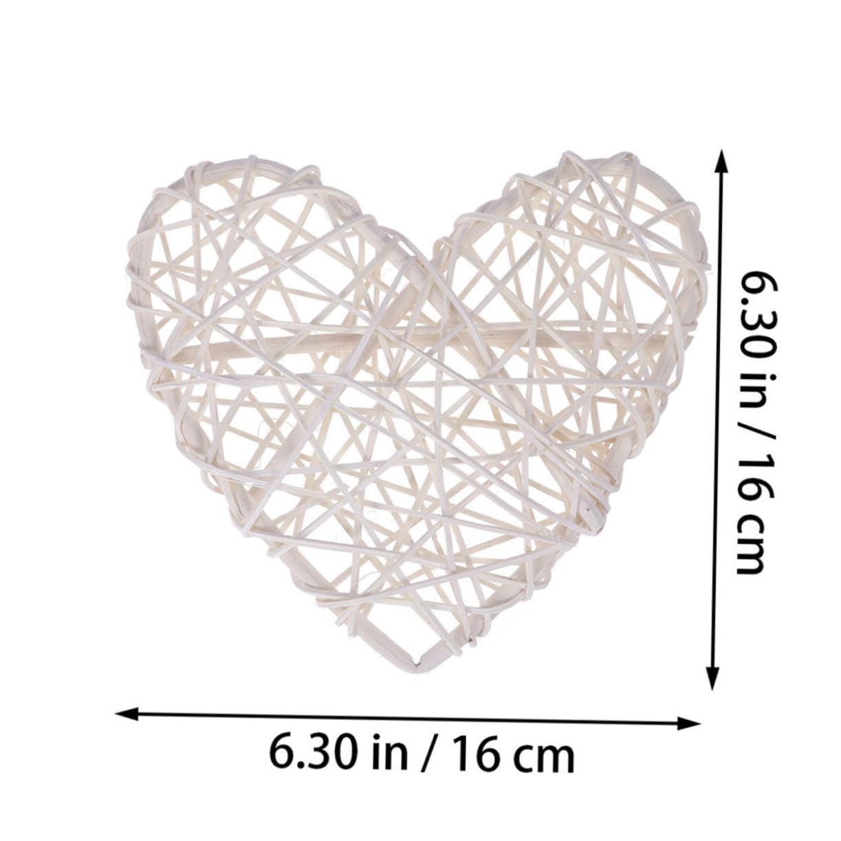 VICASKY 10 Pezzi Cuore di Vimini Verde Acqua Arredamento Nuziale Vite Cuori di Vimini UV Decorazioni Natalizie Natale Decorazioni Pendente di Calore Sfera Pendente Decorativa Rattan Bianca