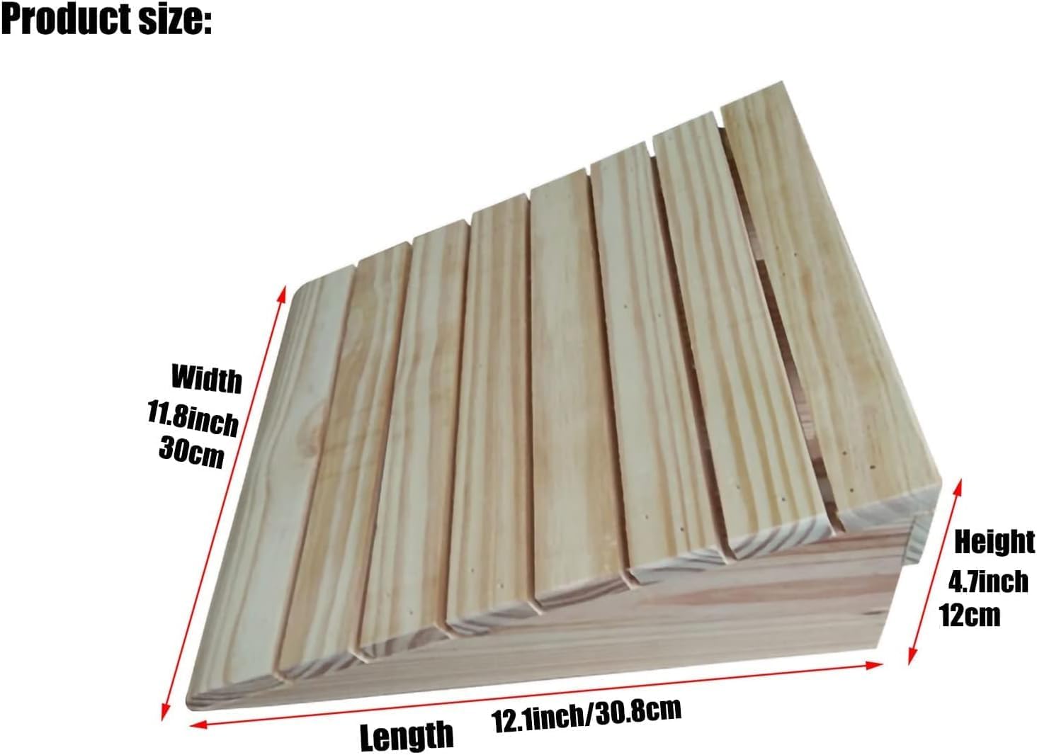 Portable Wood Wheelchair Ramp Threshold Ramp 2"" 3"" 4"" 5"" 6"" Rise, Kerb/Curb Ramps for Doorway Access Entry (30.8x30x12cm)
