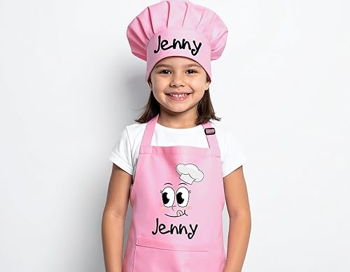 Miniatura 3 de Custom Kids Apron, Personalized Kids Cooking Apron and Chef Hat Set, Kid Play, Painting Apron, Boys Cooking Apron, Little Girls Aprons, Chef Apron