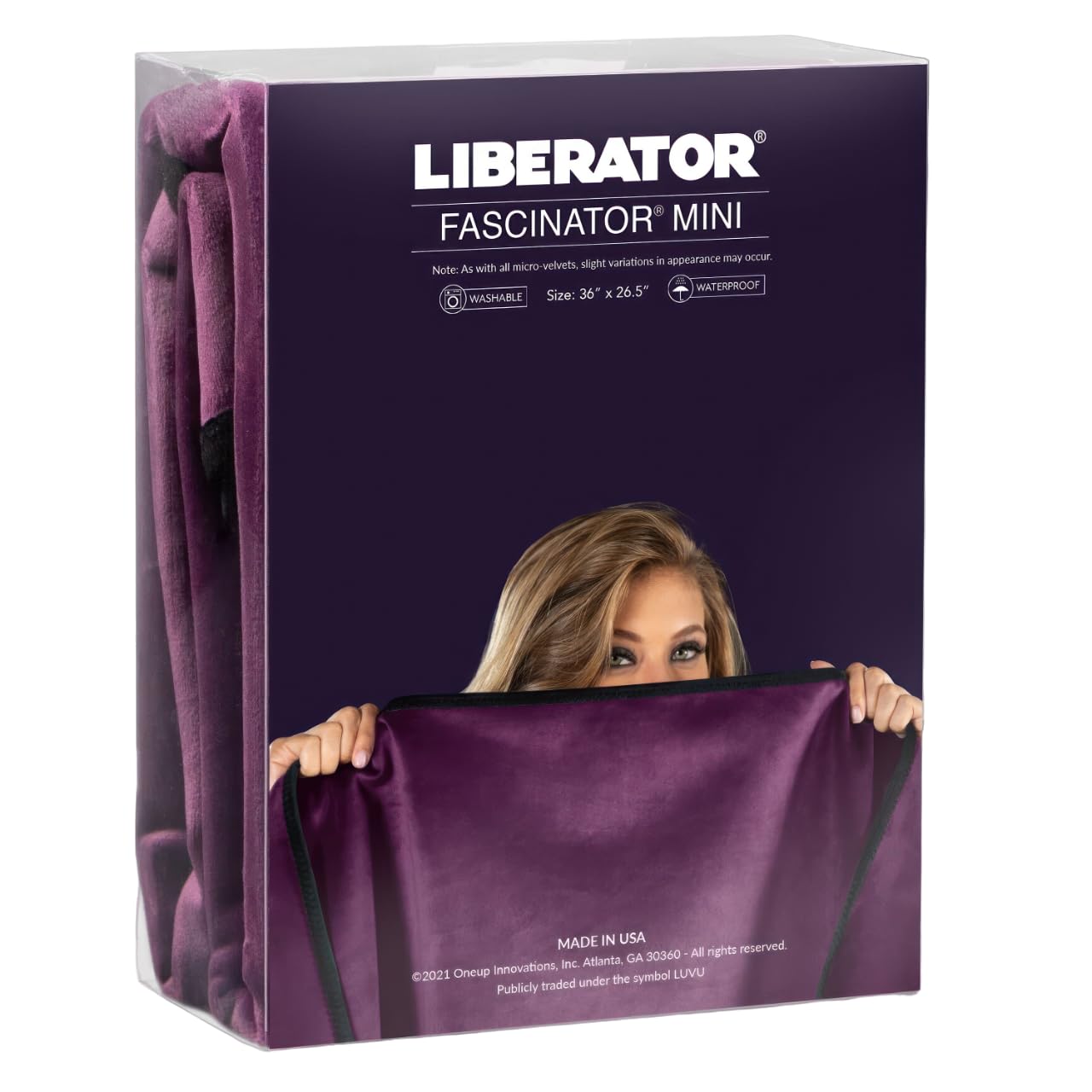 Liberator Fascinator Throw - Moisture-Proof Sensual Blanket, Mini Size, Microvelvet: Black