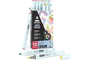 Arteza Everblend Ultra Art Markers: 12 Pastel Tones of Calligraphy Magic