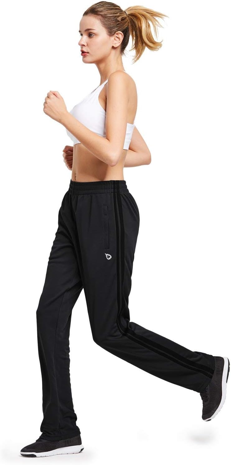 baleaf Women's Track Pants Athletic Jogging Sweatpants Zipper Pockets Warm-Up Sports Running Pants - Image 6