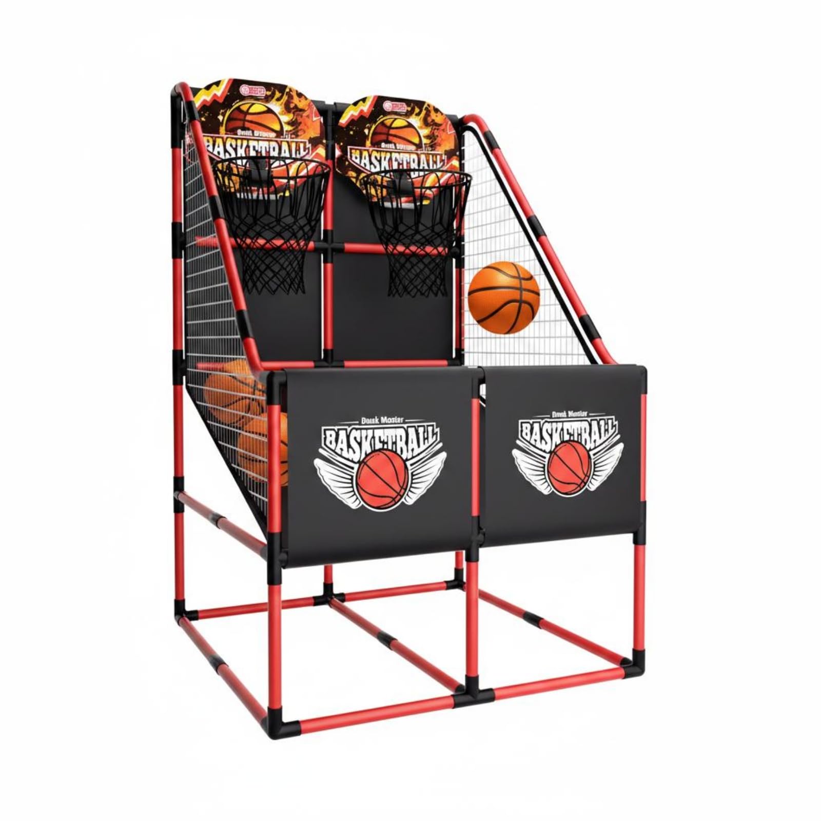 KESOTO Marco de Básquet Infantil Aro Tablero Red Soporte Pelota Juego Deportivos con Bolsas de Malla para Guardado Material