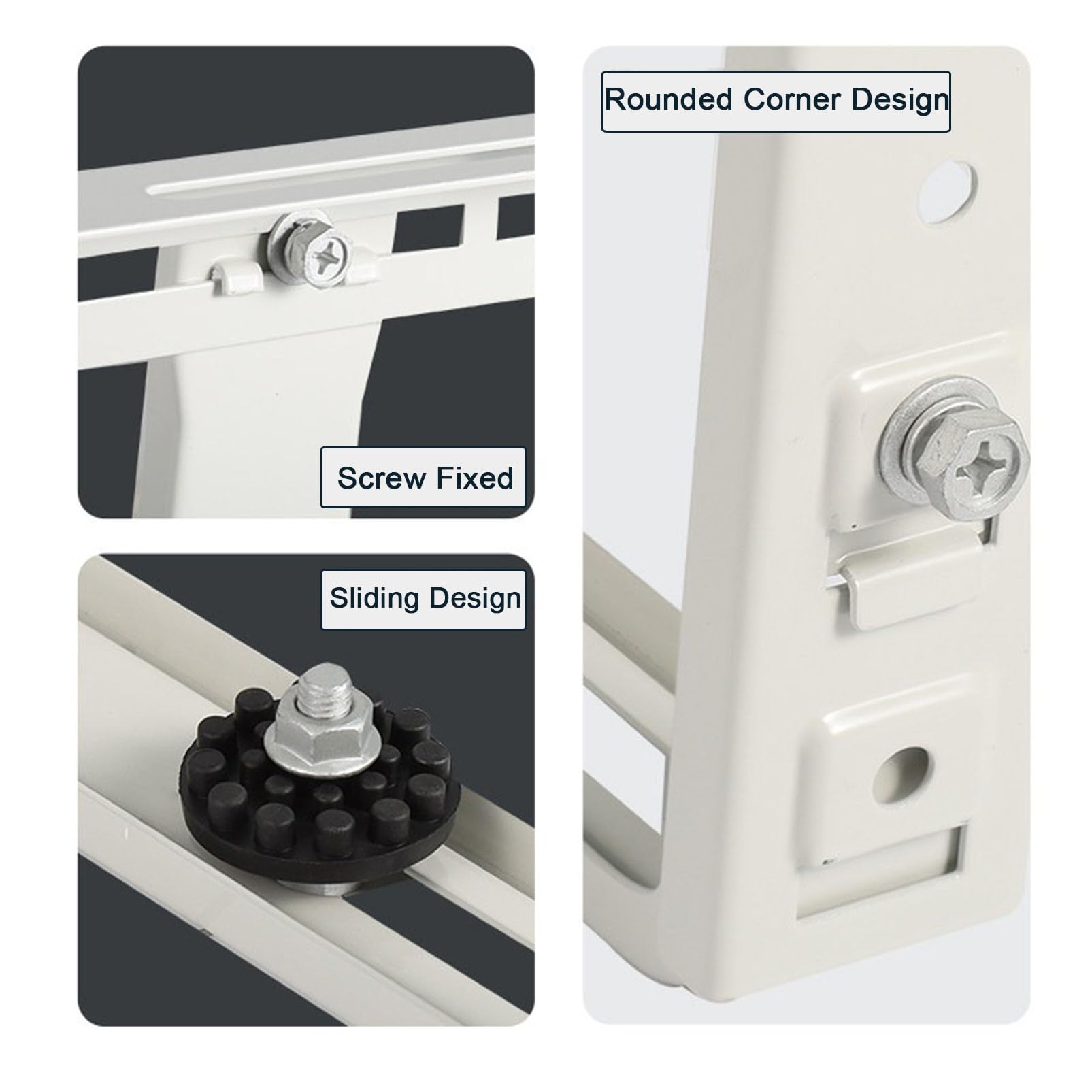 Soporte de Techo para Bomba de Calor & Aire Acondicionado Mini Split de Acero Resistente - 132LBS Ajustable para Condensador 9000-24000 BTU, Soporte Antivibraciones para Compresores & Sistemas HVAC