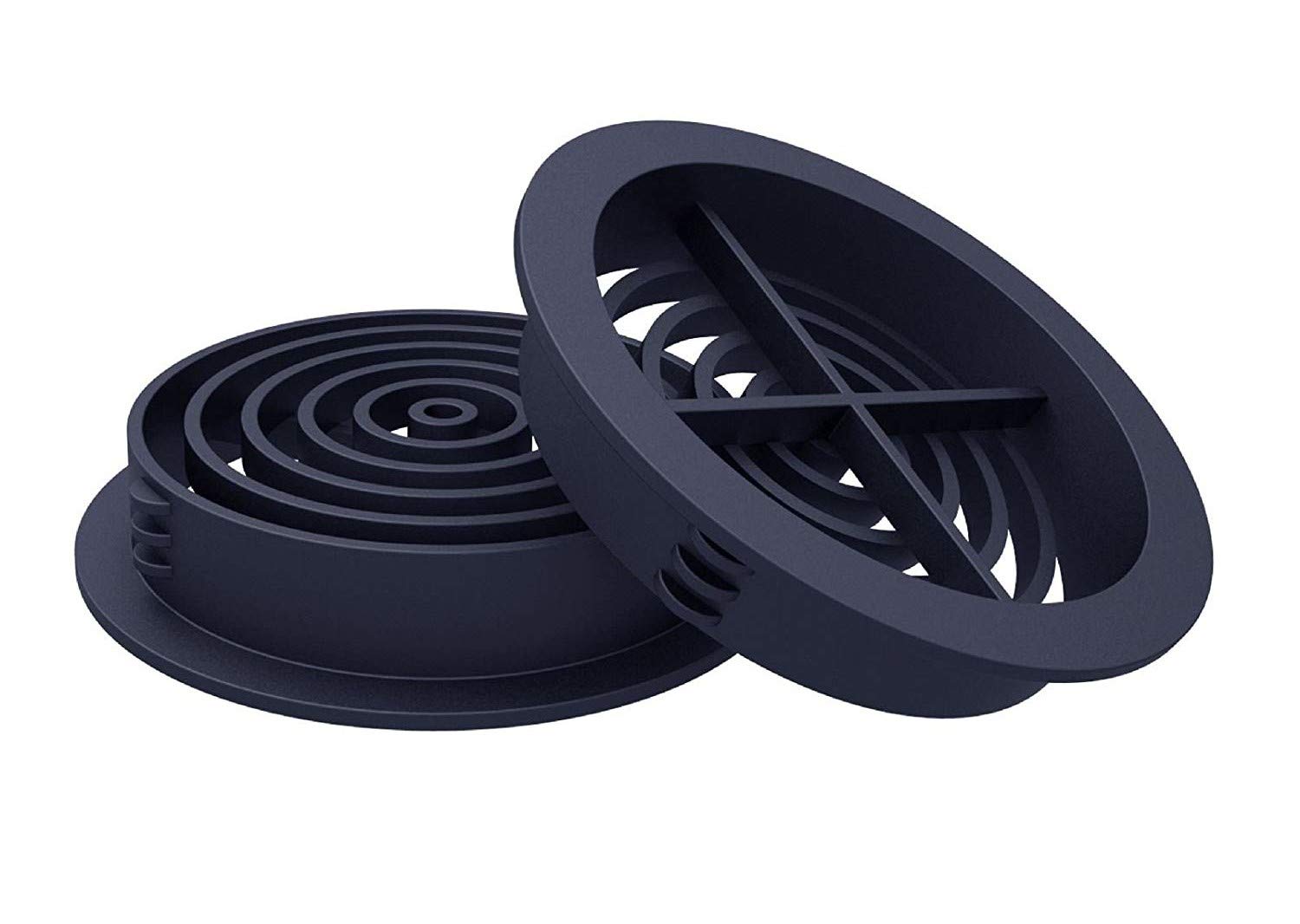 Manthorpe Anthracite/Grey 10 Number Soffit Vents 70Mm Plastic Round Soffit Air Vents/Upvc Push In Roof Disc/Fascia