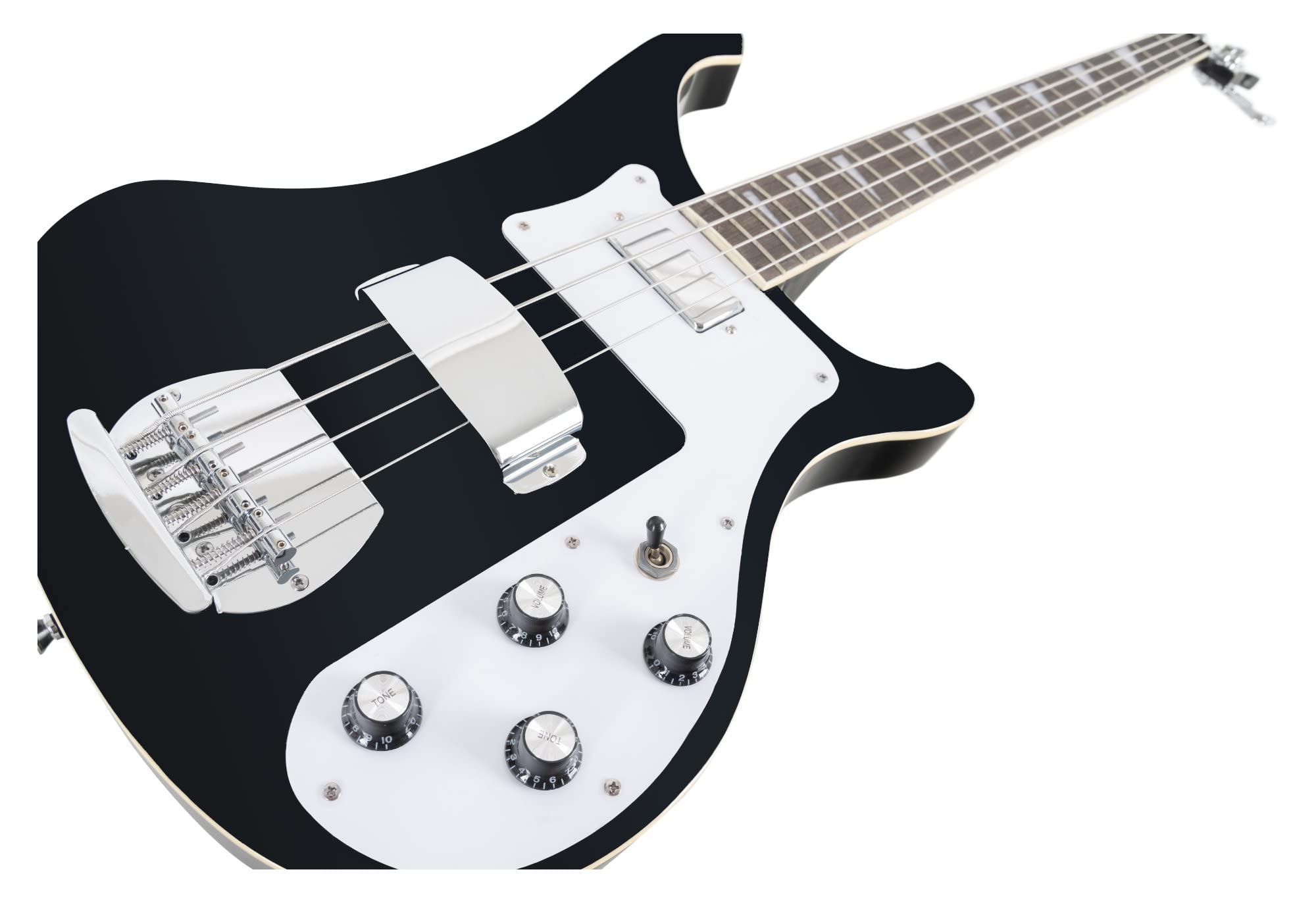 Rocktile Pro RB-400B Blackbird E-Bass (Longscale, Humbucker, Single Coil, eingeleimter Hals) schwarz