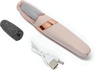 جهاز كهربائي لإزالة الجلد الميت من القدمين قابل لإعادة الشحن يستخدم رؤوس تنظيف احترافية لتنعيم الكعب وتجديدها ويزيل بلطف التشققات ومسامير القدم والجلد الجاف لتحقيق عناية بجودة المنتجعات الصحية