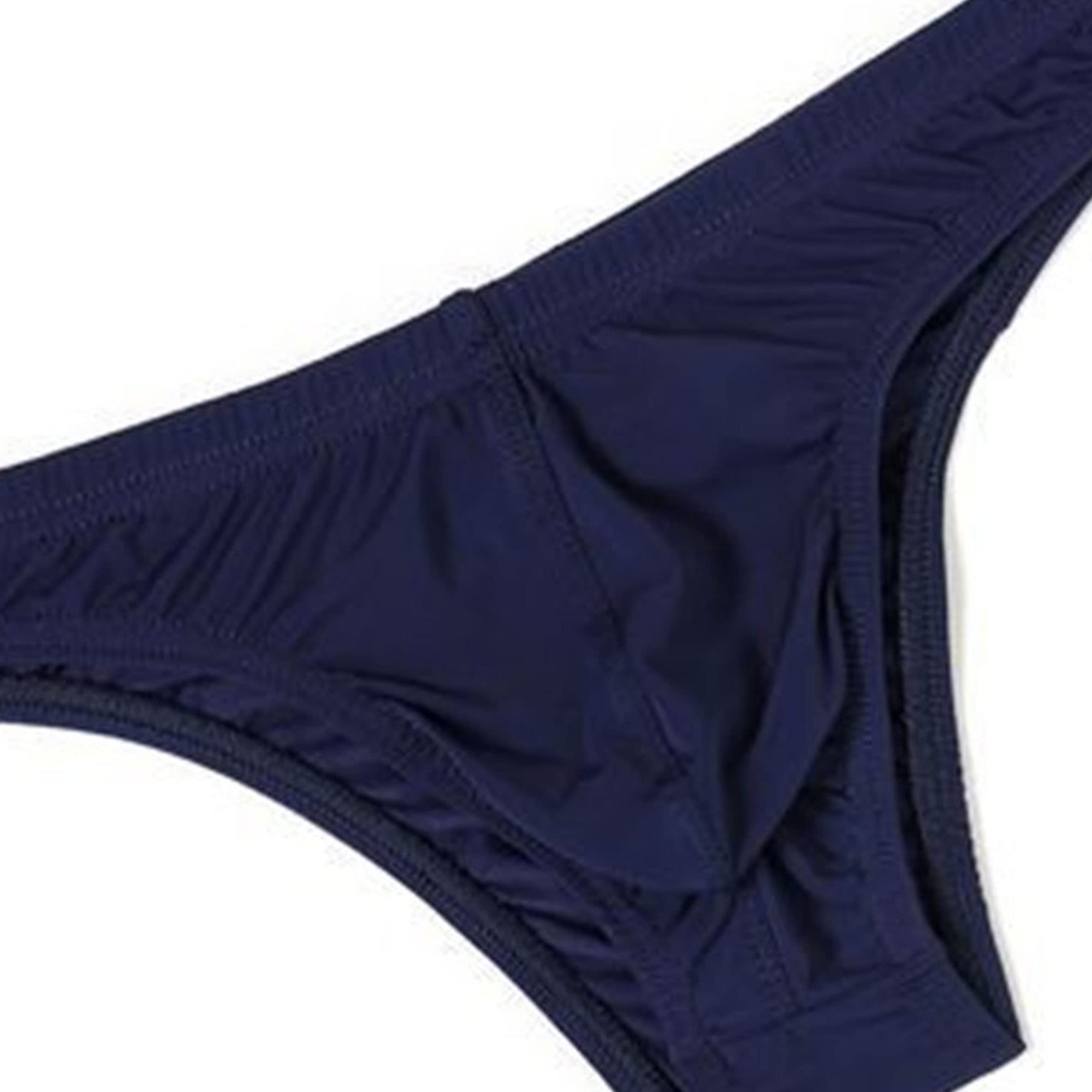 JEShifangjiusu Pack de 3 calzoncillos elásticos clásicos para hombre, tanga sexy de seda de hielo, ropa interior cómoda y transparente
