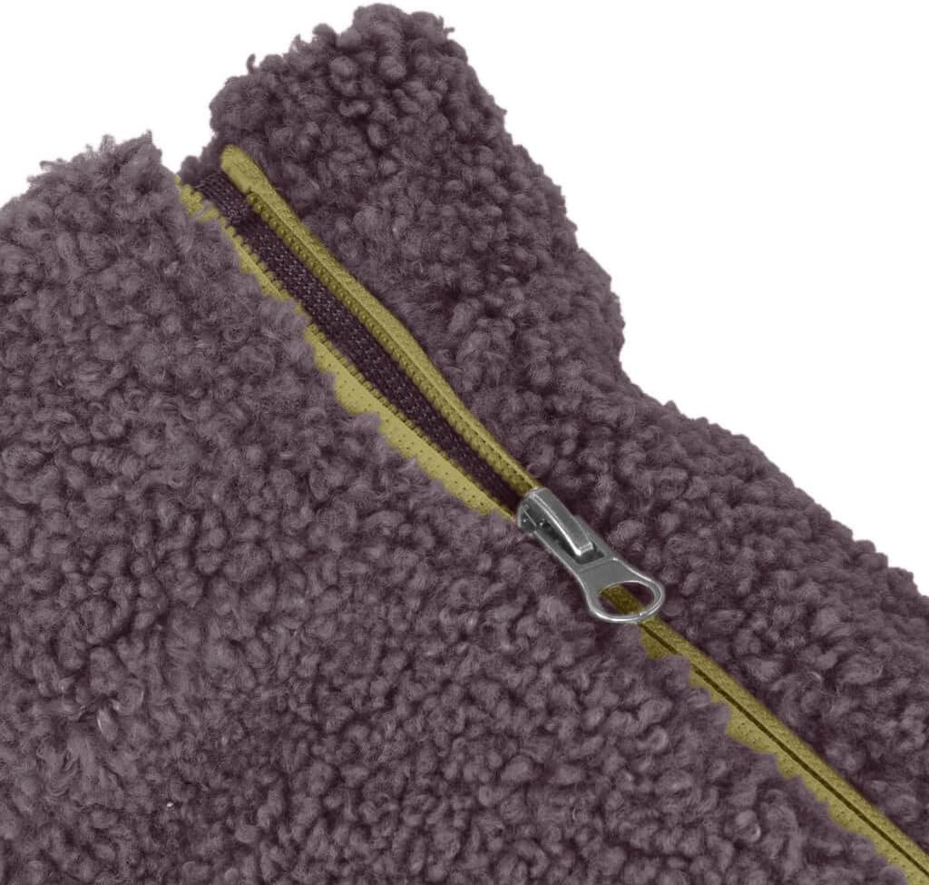 Gooby Sherpa Vest Dog Sweater - Warm Gray, Small - Warm Fuzzy Fleece Step in Dog Jacket Without Ring Leash for Small to Medium Dogs