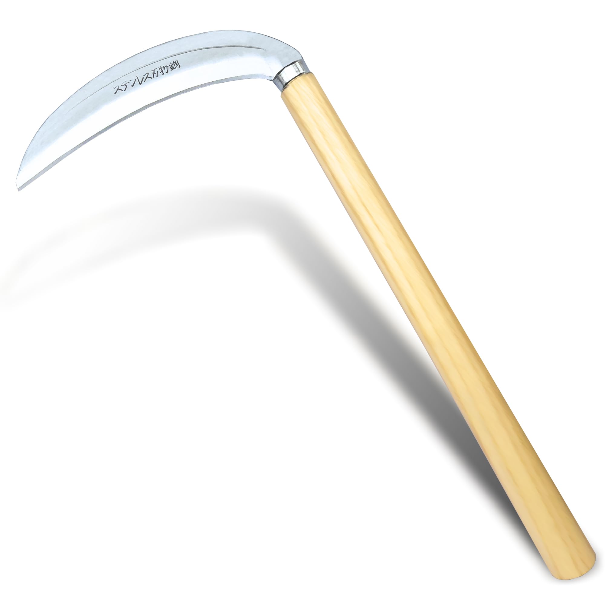 Grass Sickle Hoe Gardening Handheld Tool Weeding Tools for Garden (Beige)