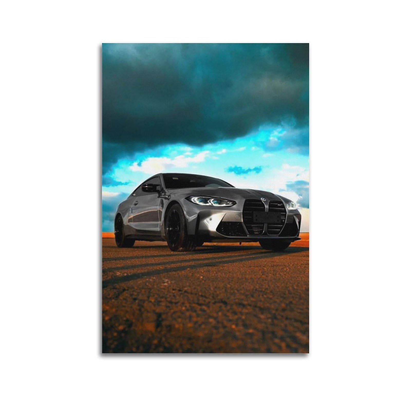 XKUGA Germany Supercar Drift Poster M4 Coupe G82 Racing Modern Decorative Canvas Prints - Ideal Wall Art for Family, Man Cave, Game Room, Boys & Girls Bedroom 20x30inch(50x75cm)
