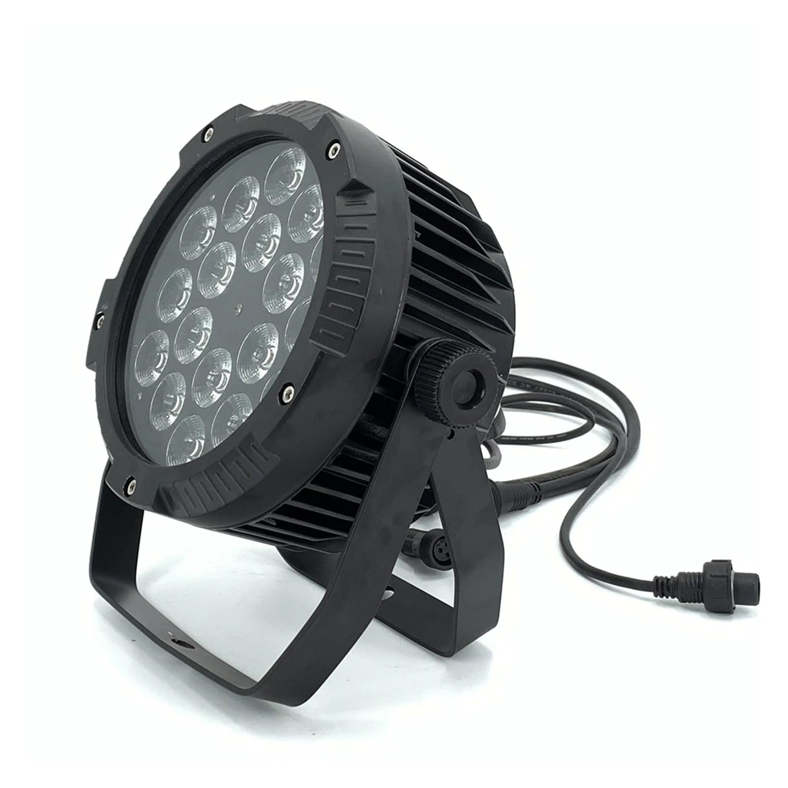 Luces LED Par impermeables IP65, 18 x 18 W, RGBWA, UV, 6 en 1, 18 x 12 W, RGBW, 4 en 1, control, equipo de DJ for escenario, luces de discoteca Uso en interiores y exteriores(Black_18x18W 6in1 case)