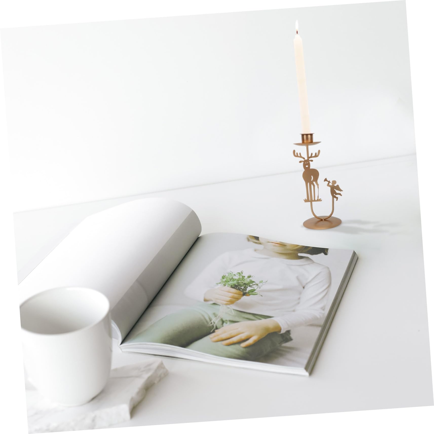 PRETYZOOM 2Pcs Retro Candle Stand for Home Unique Christmas Decorative Holders Stylish Wrought Candleholders for Centerpieces and Festive Celebrations