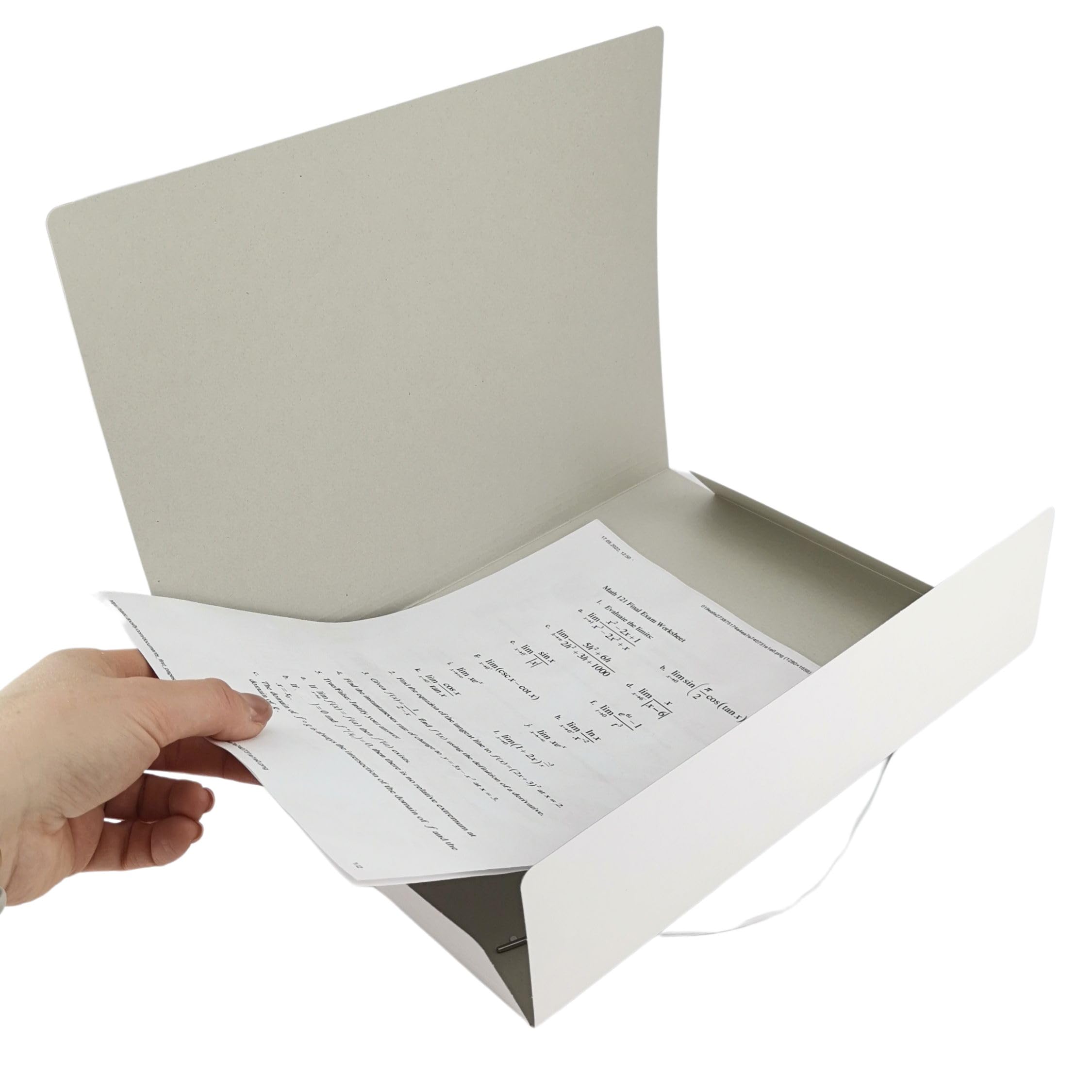 D.RECT 25 cartelline portadocumenti, formato A4, con elastico, in cartone da 300 g, per ufficio e scuola