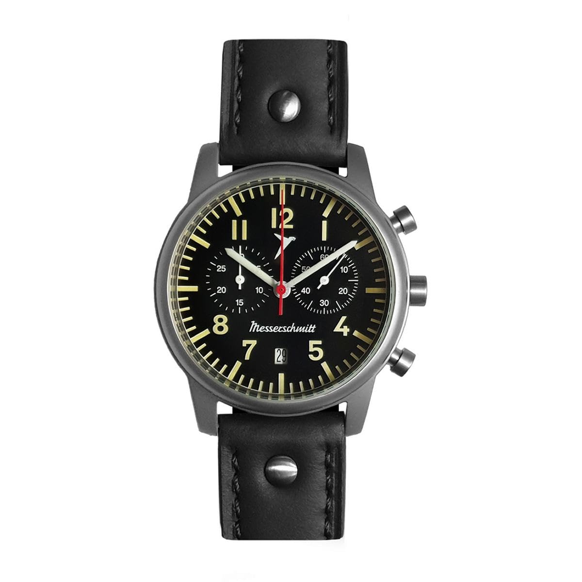 Messerschmitt Herrenuhr Flieger-Chronograph Schwarz ME-4544-5021