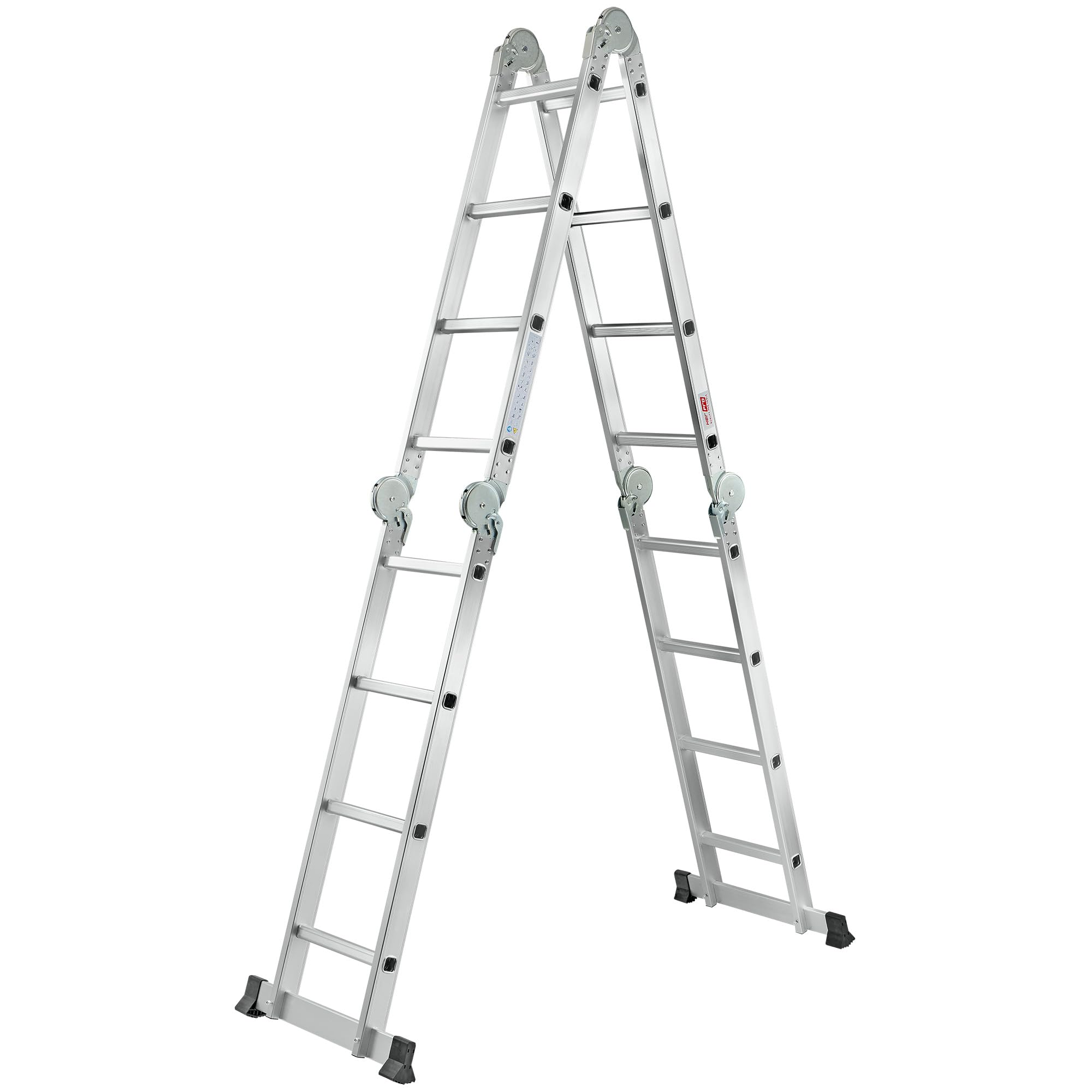 Escalera Multifunción Articulada Plegable de Aluminio de 4x4 hasta 4,70 Metros y hasta 150 kg