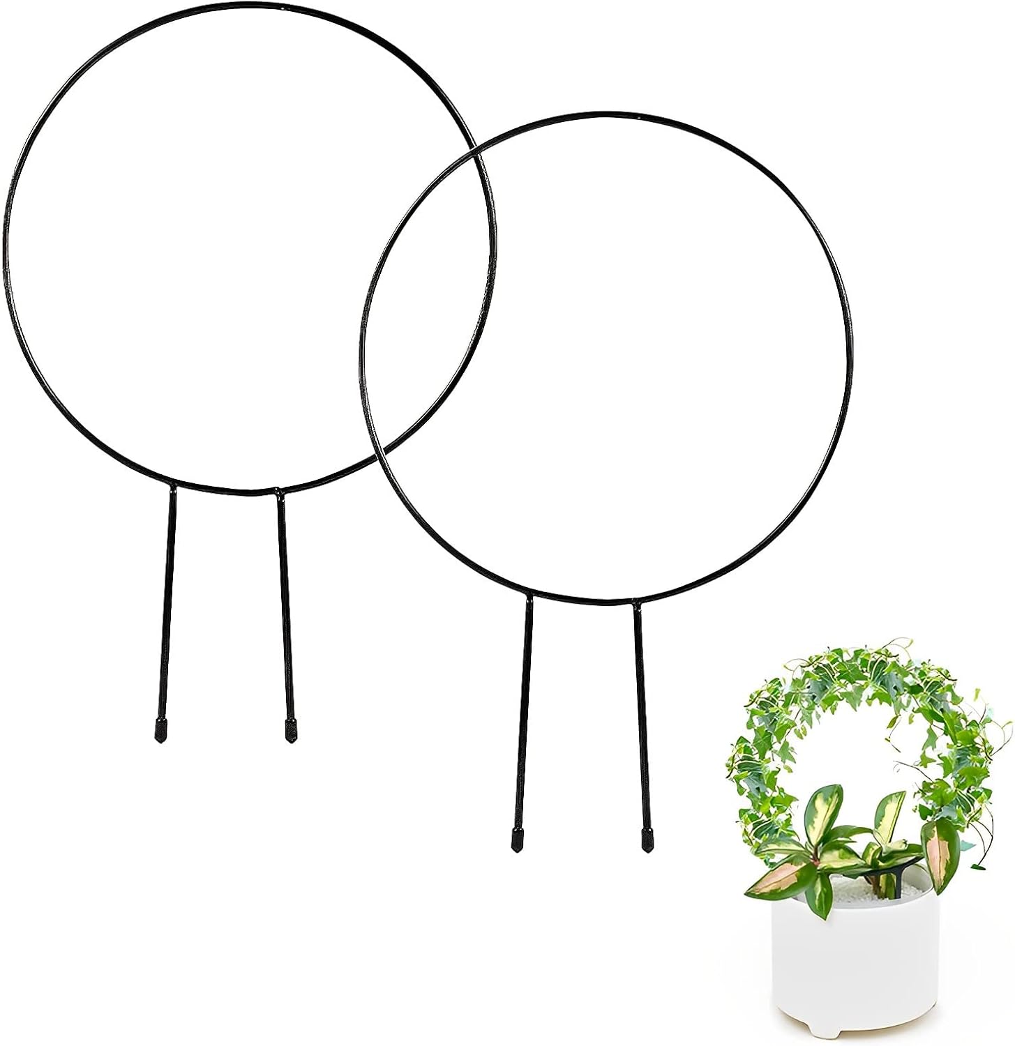 Garden Trellis for Climbing Plants, 34cm Black Potted Plant Support