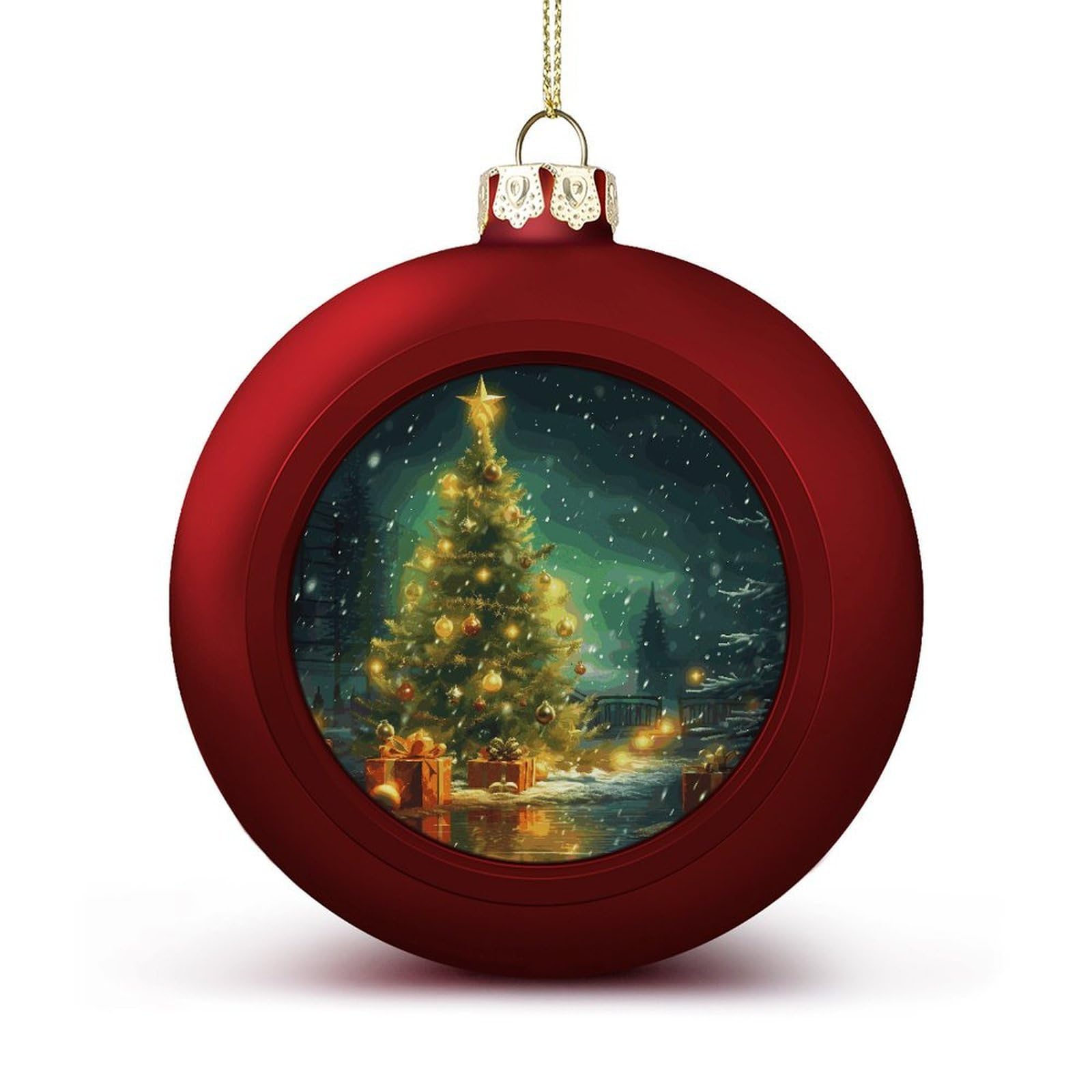 Christmas Trees Christmas Balls Ornaments for Xmas Christmas Tree 1.6" Hanging Shatterproof Xmas Balls Hanging Decor Pendants for Holiday Party Outdoor Indoor DIY Craft Supplies
