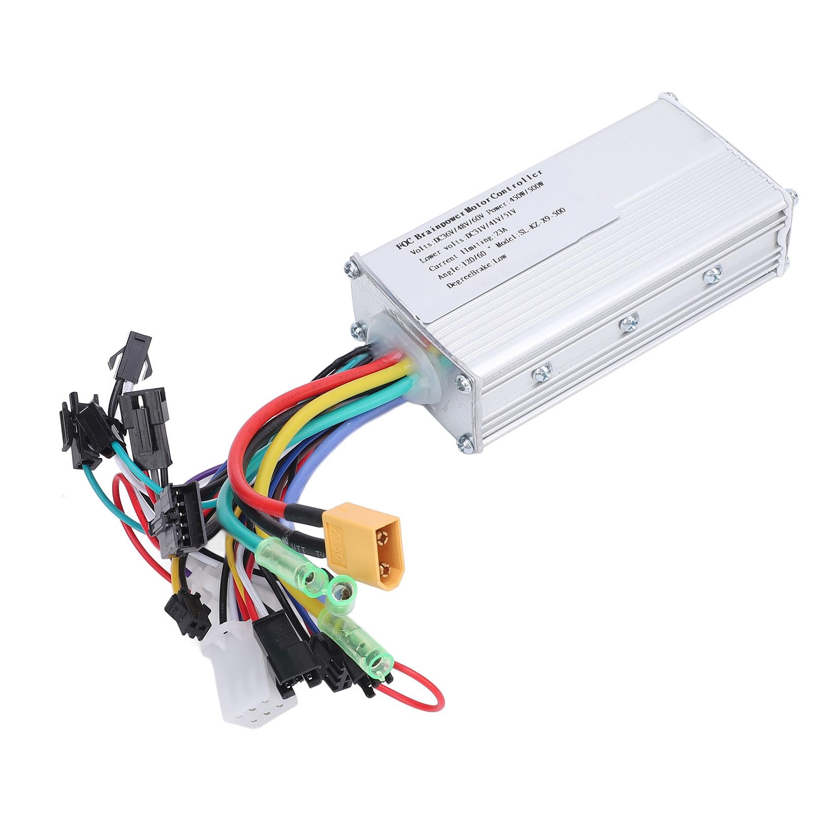 BuyWeek Kit Controller Brushless Bici Elettrica, Controller Motore Brushless 36V 48V 60V 450W 500W Centralina Bici Elettrica a Onda Sinusoidale con SW900 NFC Chiave di Induzione