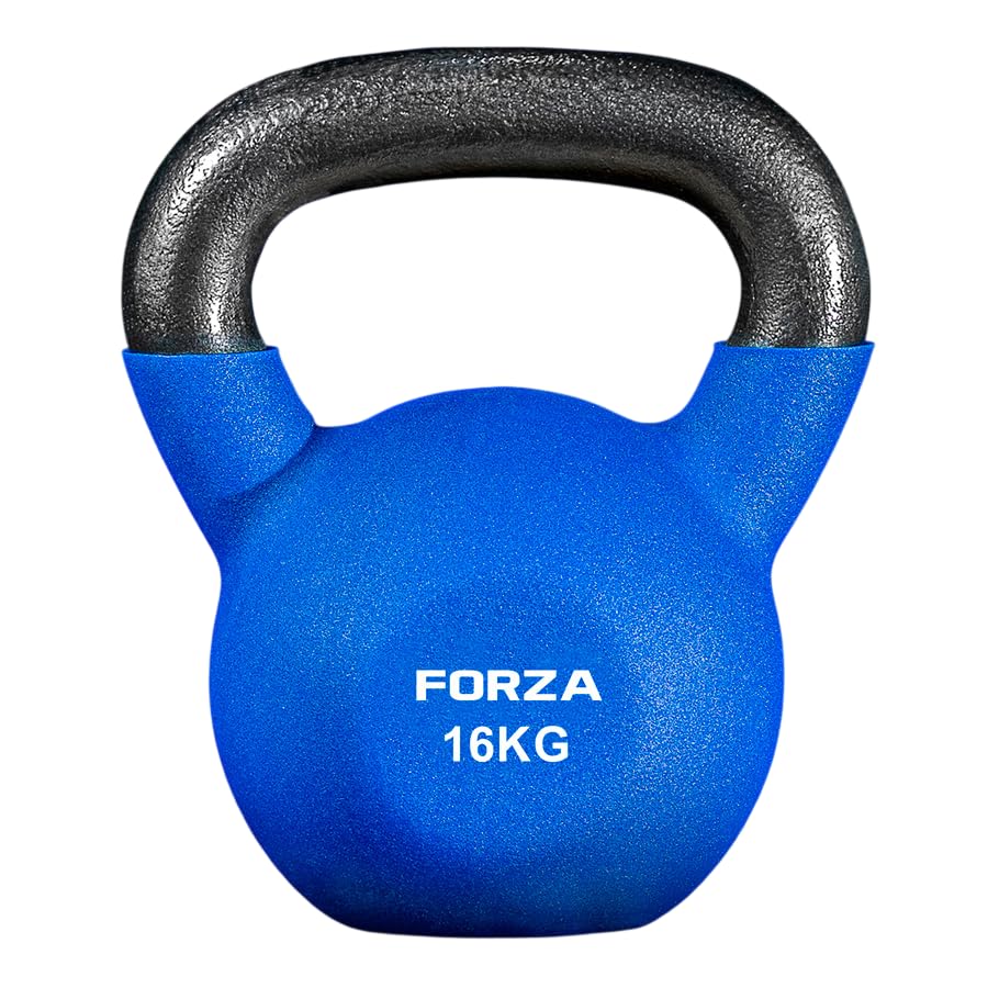 METIS Neoprene Kettlebells [4-28kg] | Exercise Equipment For Home Training & Gym Fitness – Heavy Lifting Kettlebell Weights | Cast Iron Kettlebell (16kg)