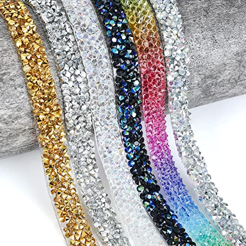 Garniture strass glitter rainbow à reflets multicolores pour personnalisation créative et mode - 7