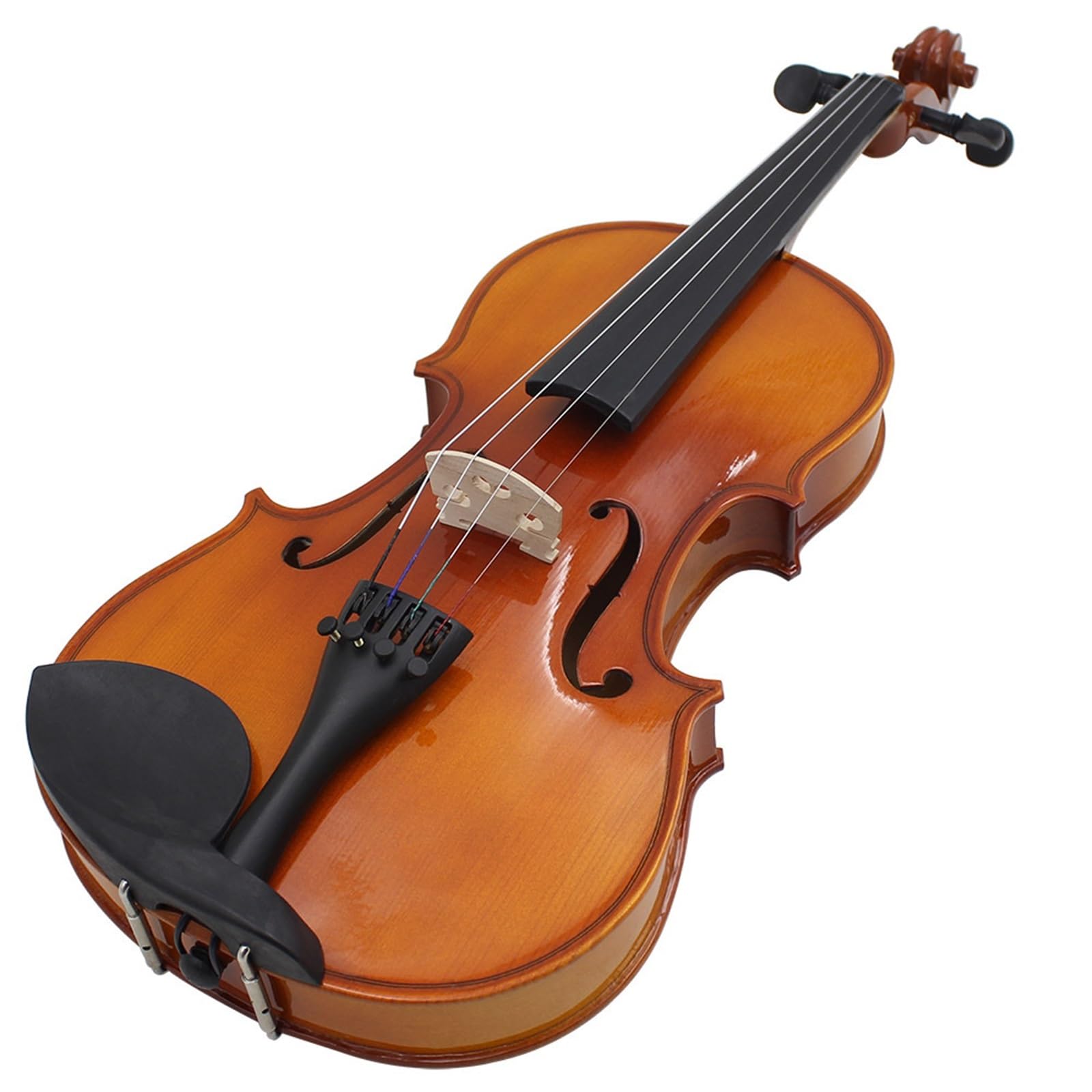 Violino Set Violino In Legno Massello Modello Tigre Con Retro In Acero Di Colore Naturale Brillante(1/4)