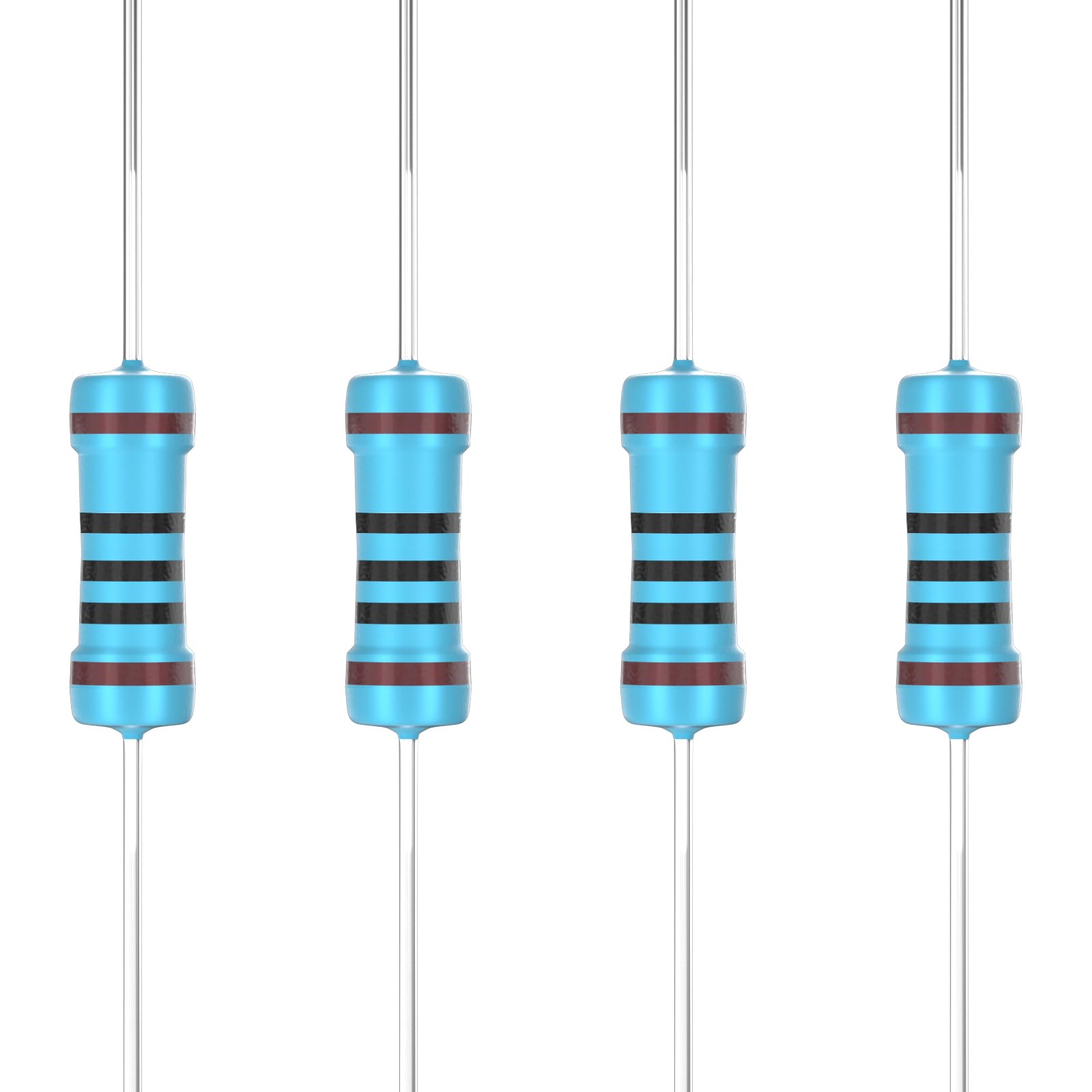 GUEEYUAW 100 Pcs 100 Ω ohm Resistor 1W Metal Film Fixed Resistor 0.01 ±1% Tolerance Resistors