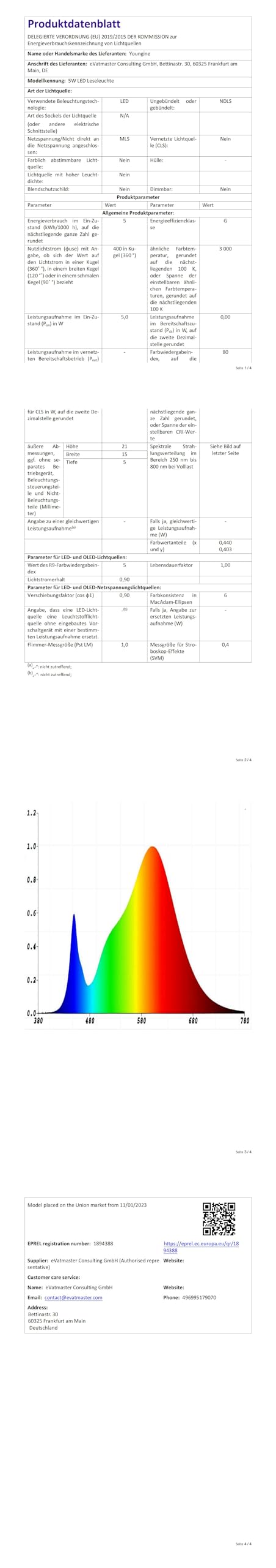 Youngine EU Plug Leselampe, flexible 5W LED Leselampe mit EIN/AUS-Schalter und Stecker, Schwanenhals Nachttischleuchte für Schlafzimmer Büro Hotel, 6000K (Silber-kühles Weiß)