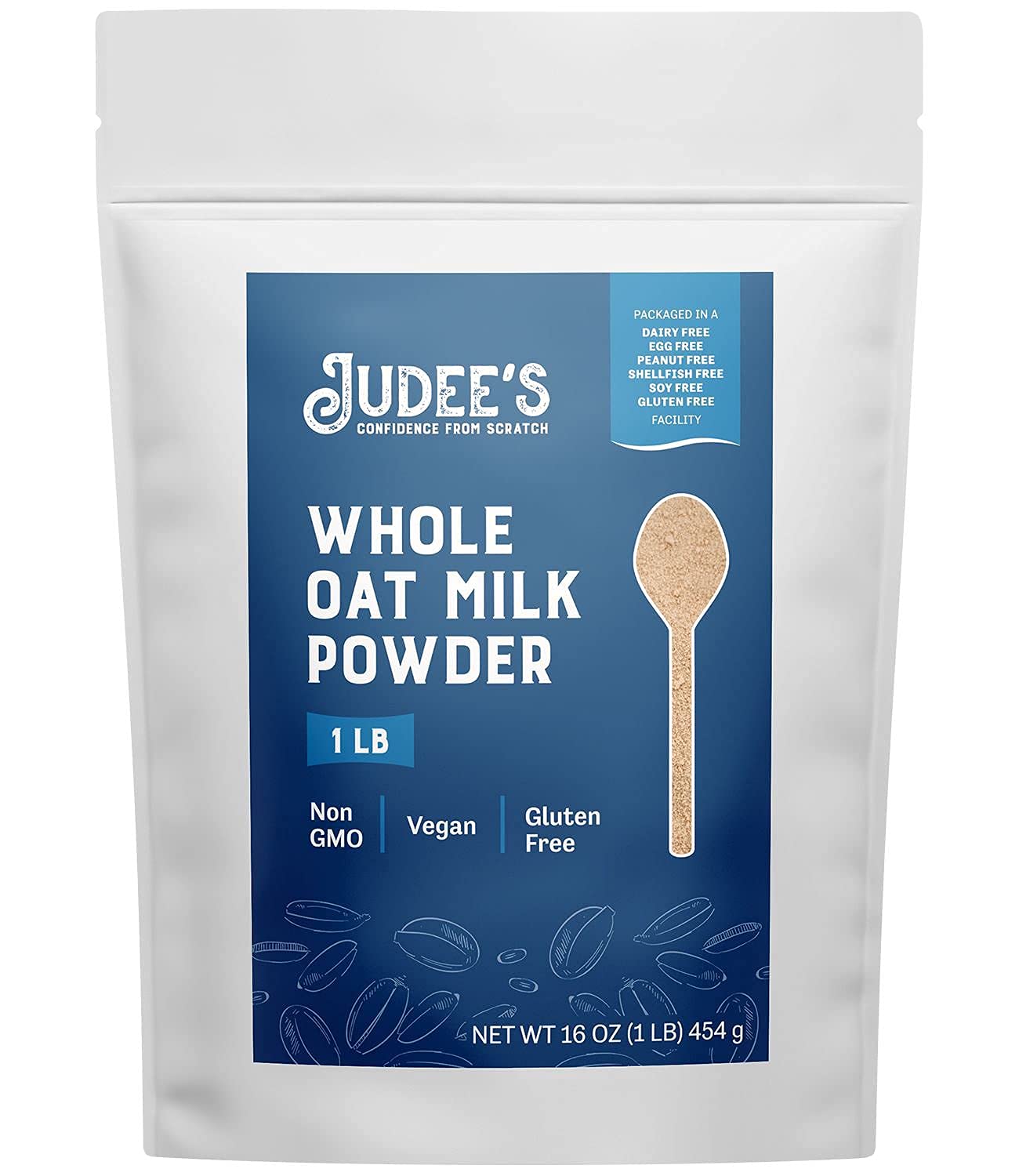 Buy Judee’s Oat Milk Powder 1 lb Vegan, NonGMO, SoyFree, Gluten