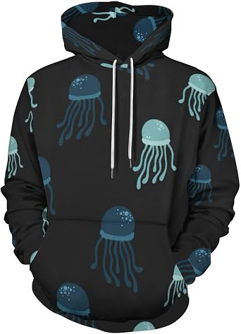 Cute Jellyfish Hoodie Novelty Hoodies 3d Printed Pullover Casual Sweatshirts
