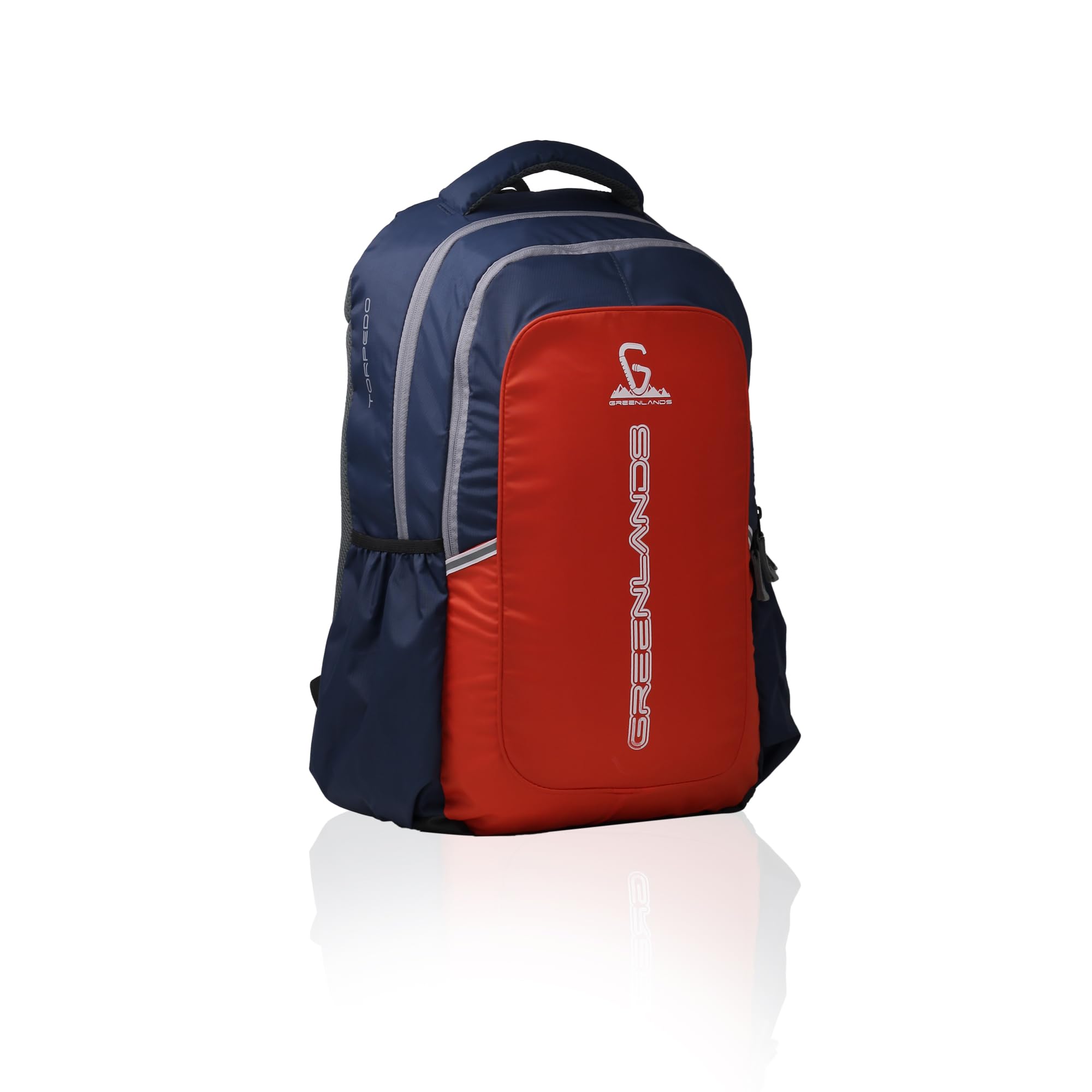 GREENLANDS Torpedo office Backpack– 35 Ltr Capacity | 17 Inch Laptop |Water-Resistant Bag | Padded & Adjustable Strap | Men & Women For Business Professionals & College Students - Orange 2