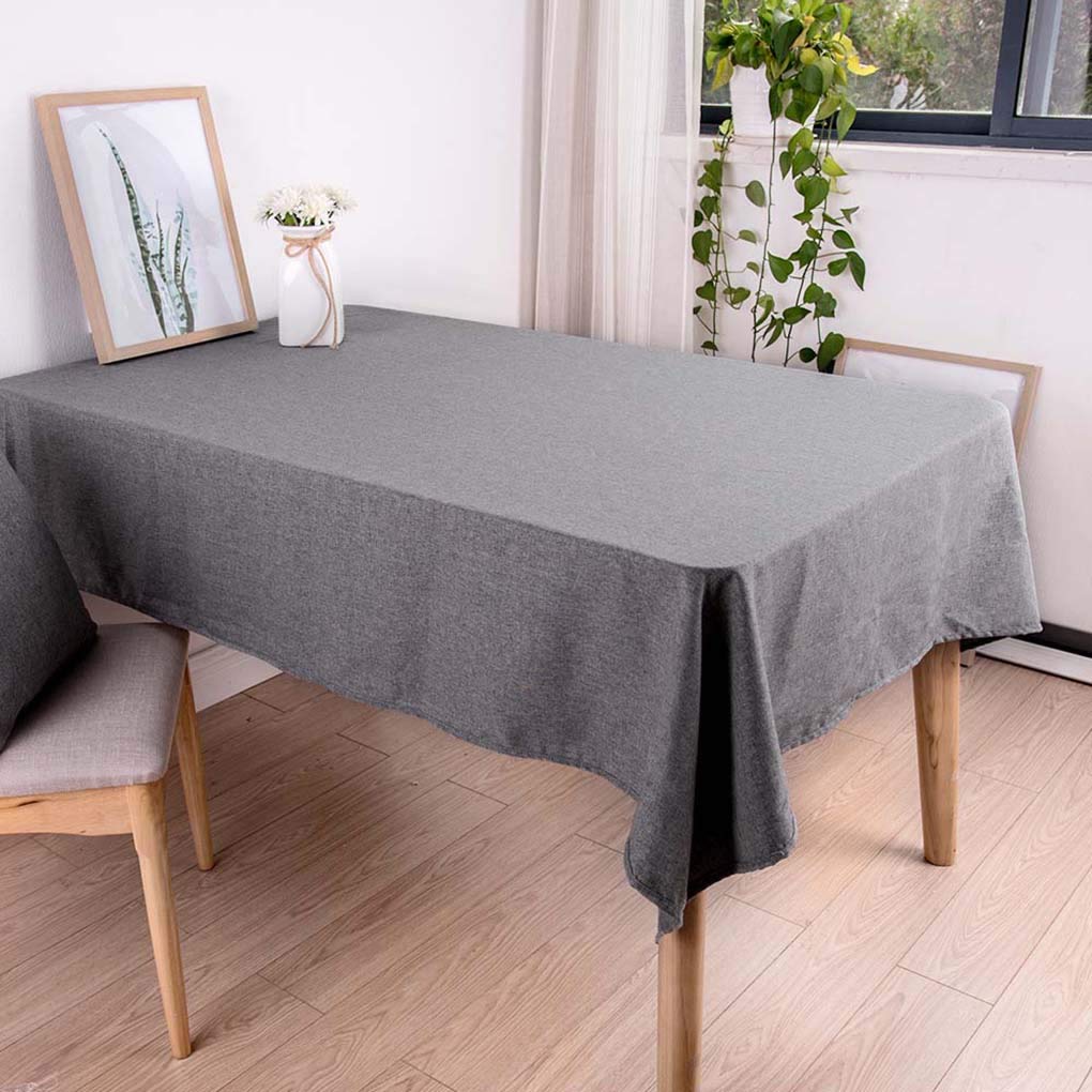Amazon｜テーブルクロス グレー 無地 綿麻 マルチクロス テーブル