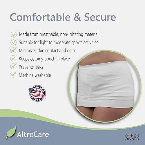 Miniatura 4 de Prenda de apoyo para el estoma. envoltura de ostomía con bolsillo interior para sostener la bolsa.