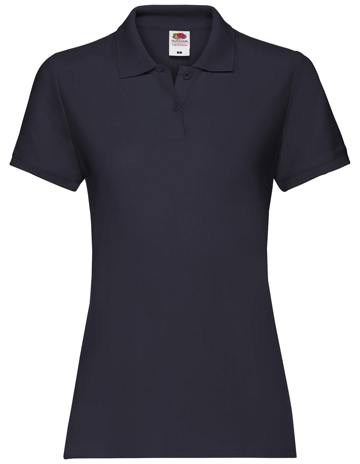 Fruit of the Loom Ladies Lady-Fit Premium Short Sleeve Polo Shirt (XL) (Deep Navy)