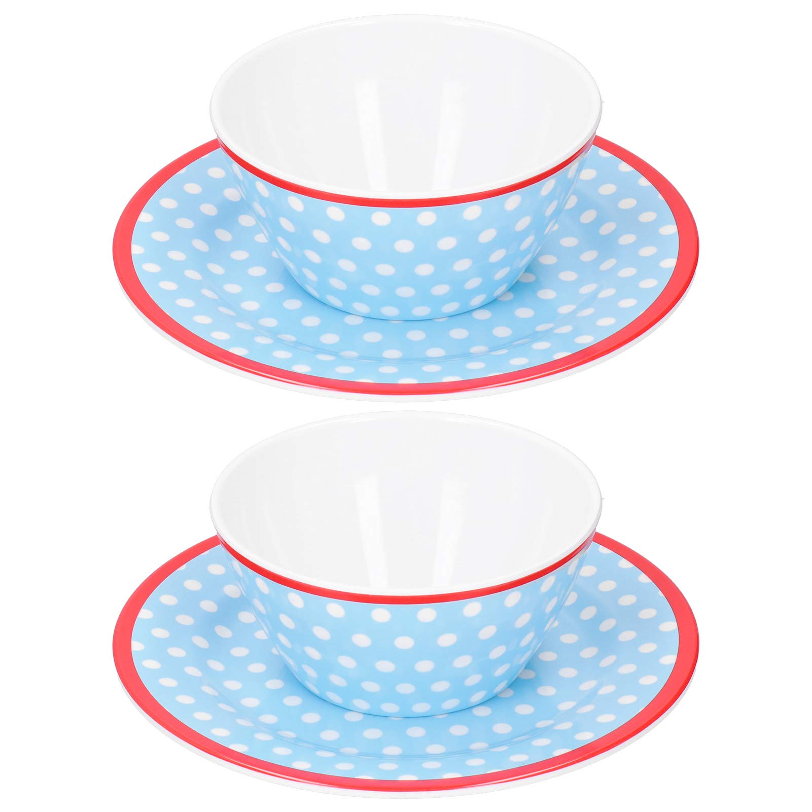 Natudeco 4Pcs Dinnerware Set Salad Fruit Plate Dish Bowl Set Reusable Serving Bowls for Dessert Fruit Snacks