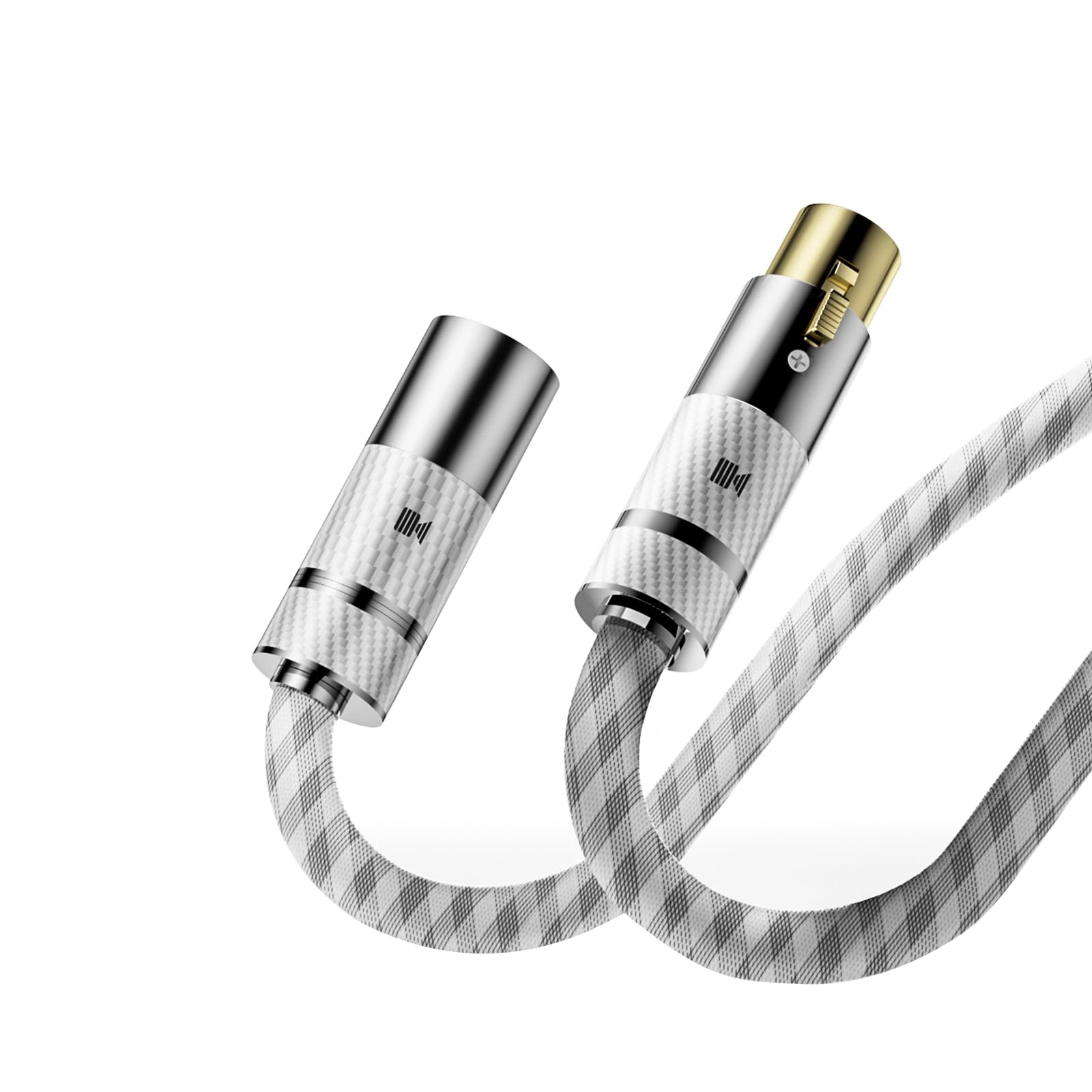 Cavo XLR in argento massiccio M/F per mixer e studio, filo d'argento ad alta purezza 6N per applicazioni audio di fascia alta per un suono incontaminato