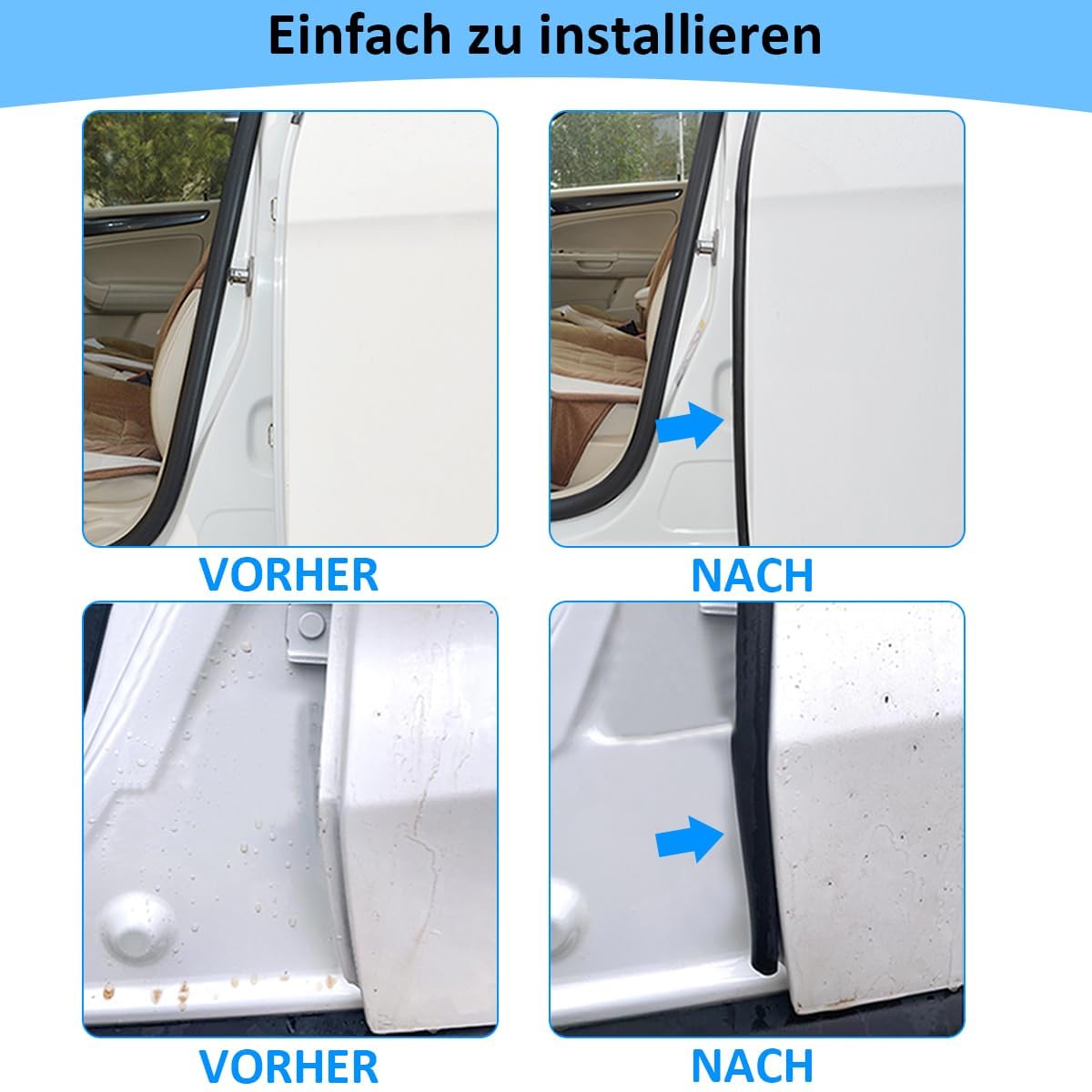 Auto Türdichtung, 6 Meter Universelle Gummidichtung, Auto Kofferraumdichtung Dichtungsprofil für Autos Wohnmobile, LKWs