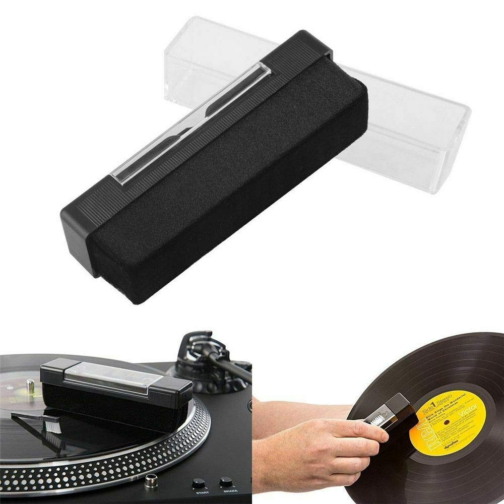 Brosse Nettoyage Disques Vinyles 2 En 1 Fibre De Carbone + Velours - Brosse Douce Anti-Poussière