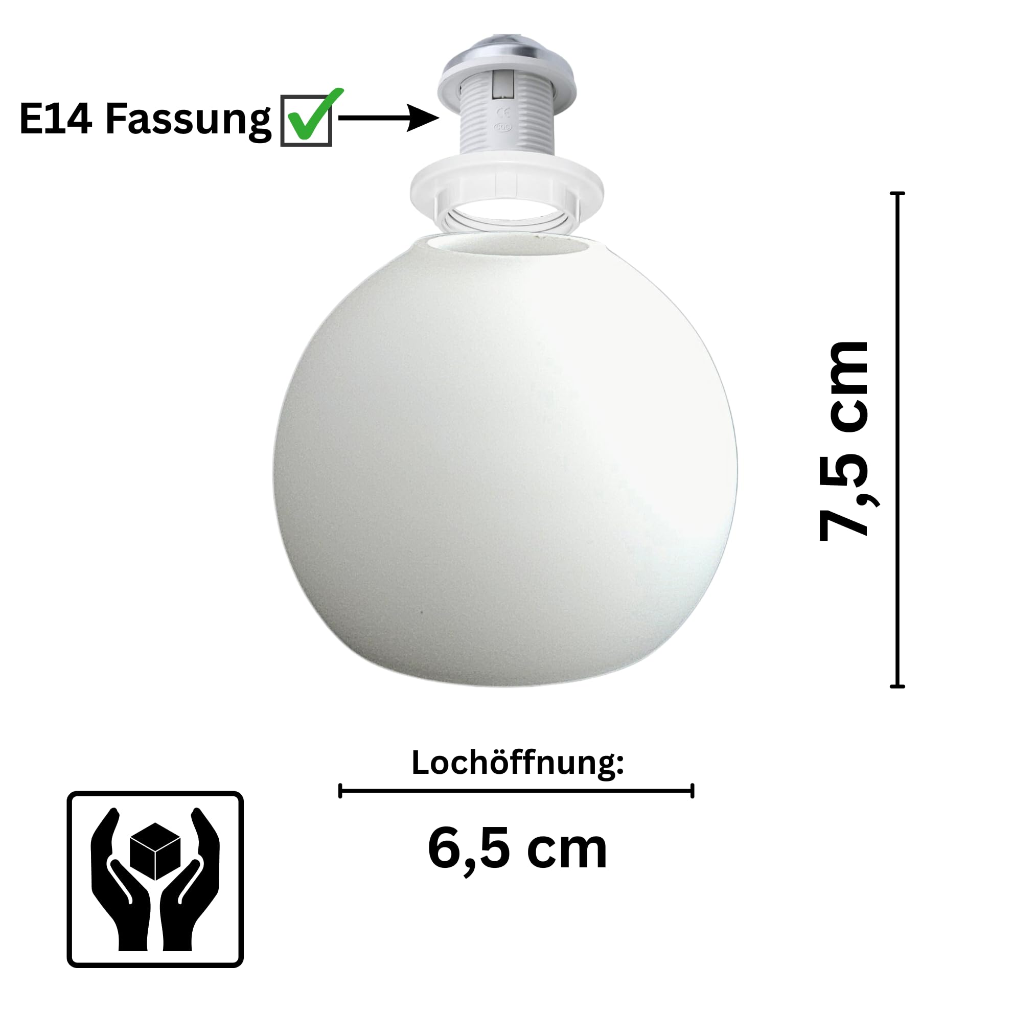 5 Stück Lampenschirm klein Glas Ersatzglas E14 Glaslampenschirm Lampenschirm Hängelampe klein Ersatzschirm Hängelampe Tischleuchtenglas Pendelleuchtenglas