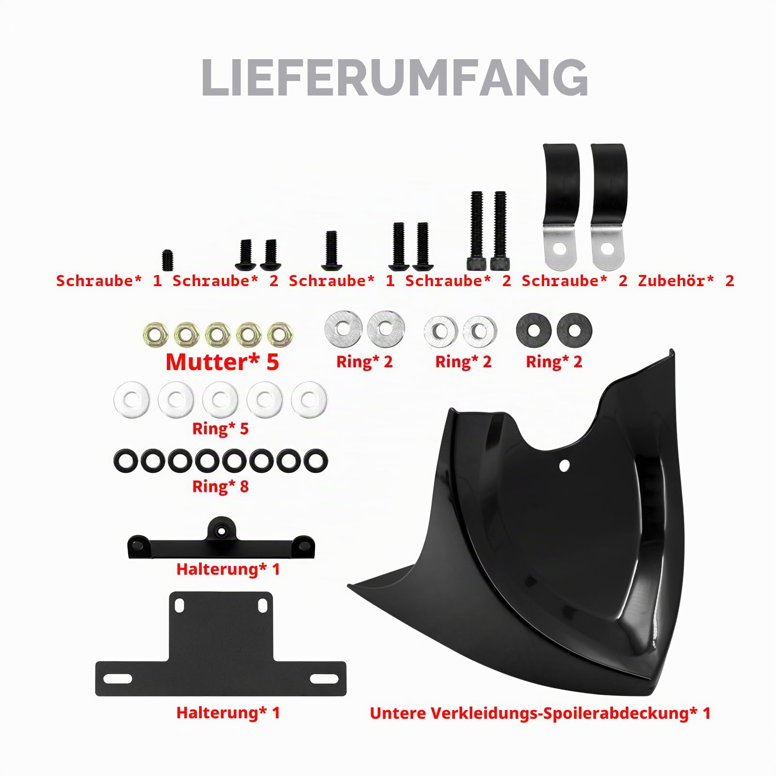 Kinn-Unterverkleidung Frontspoiler Air Dam Abdeckung für Harley Sportster Fatboy Softail Touring Glide Dyna