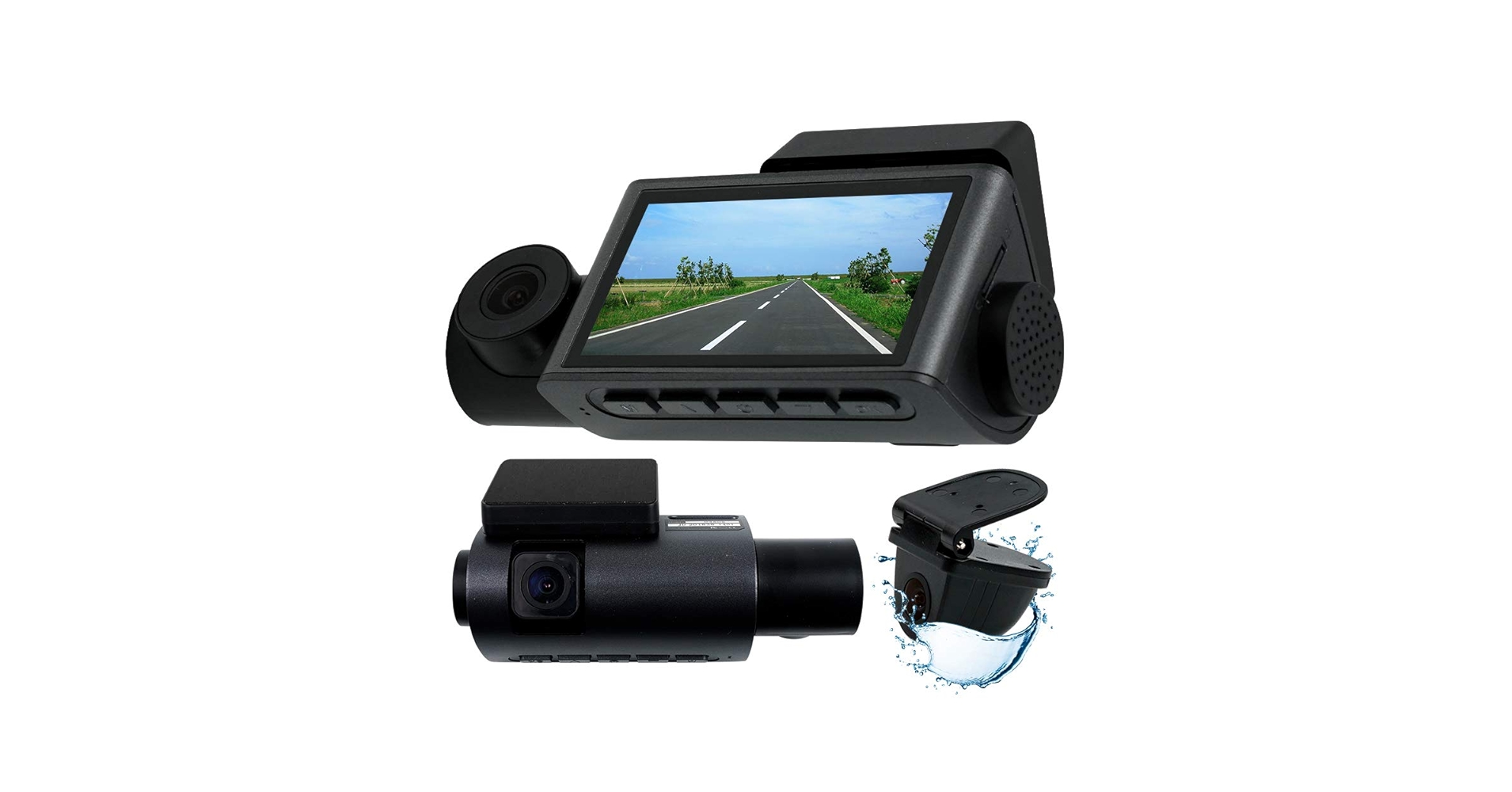 Amazon.co.jp: ドライブレコーダー 3カメラ 前後車内撮影タイプ 取扱い
