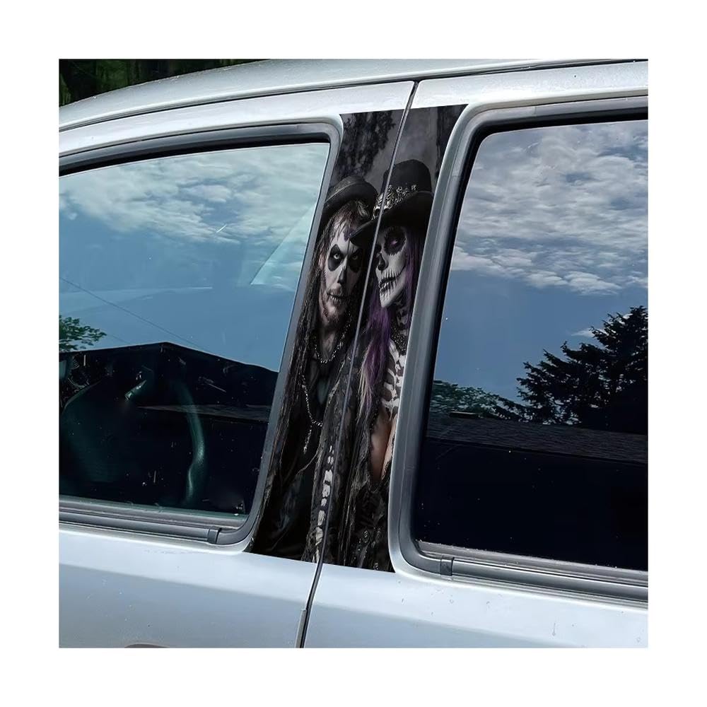 Automotive B-Pillar Skeleton Makeup Glossy Material Protective Film