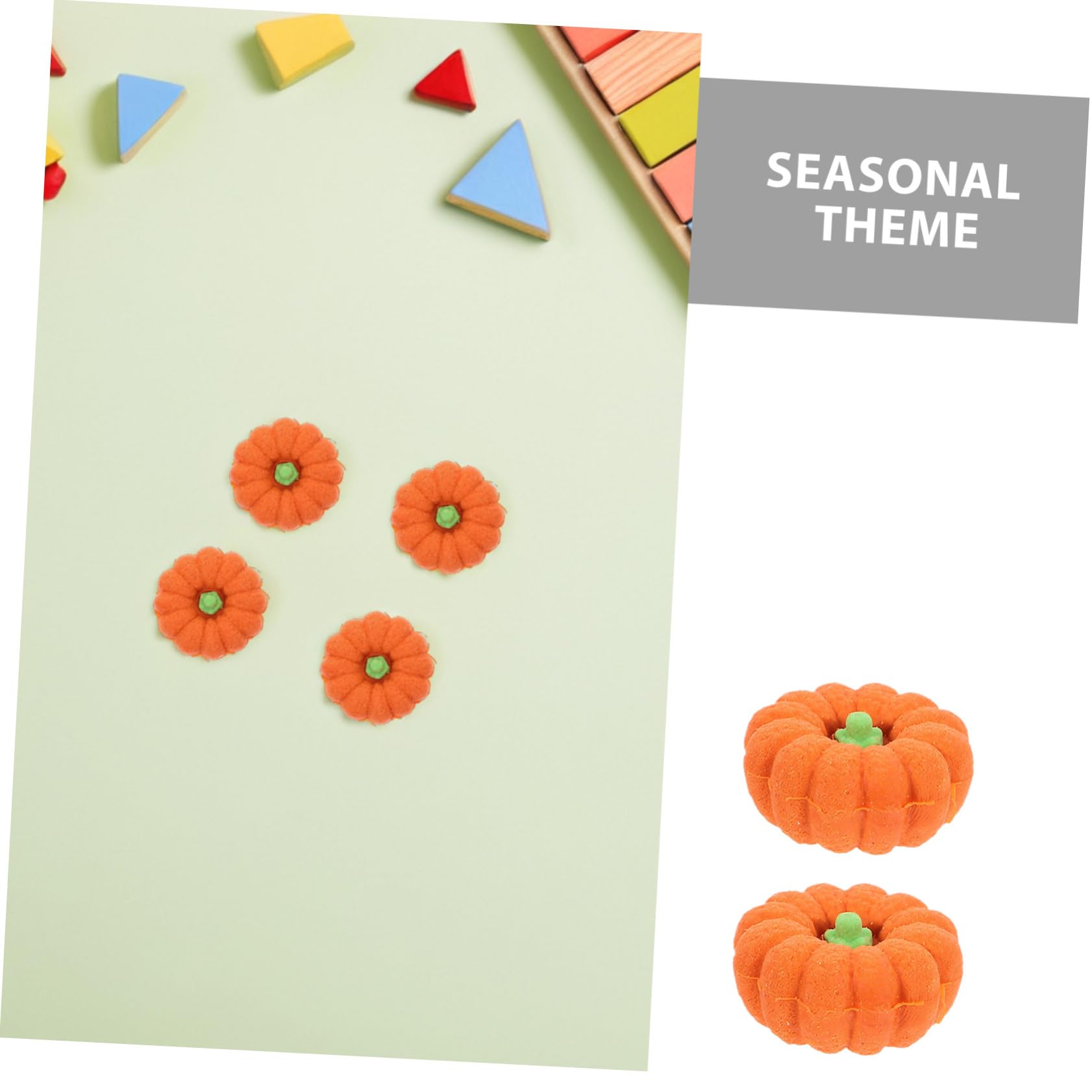 WOONEKY 80 Stück 3d-kürbis Radiergummi Kleiner Orange Radierer für Herbst Halloween Klassenzimmer Belohnung für Schüler