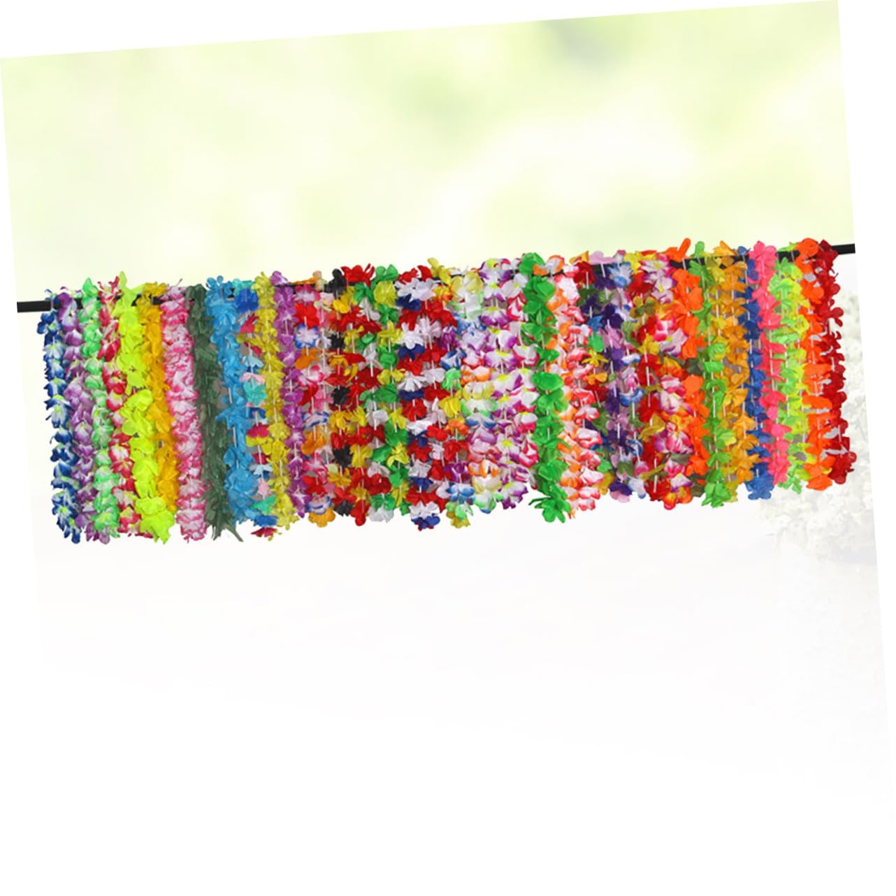 SOLUSTRE 42stücke Hawaii-blumenkette aus Künstlichen Blumen für Tropische Luau-Party-Accessoires Bunte Hawaii-Halskette für Strandfeste und Partydekorationen Zufälliger Stil