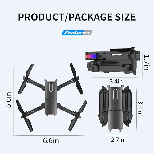 HICCVAL Mini dron con cámara dual 4K para adultos y niños principiantes ...